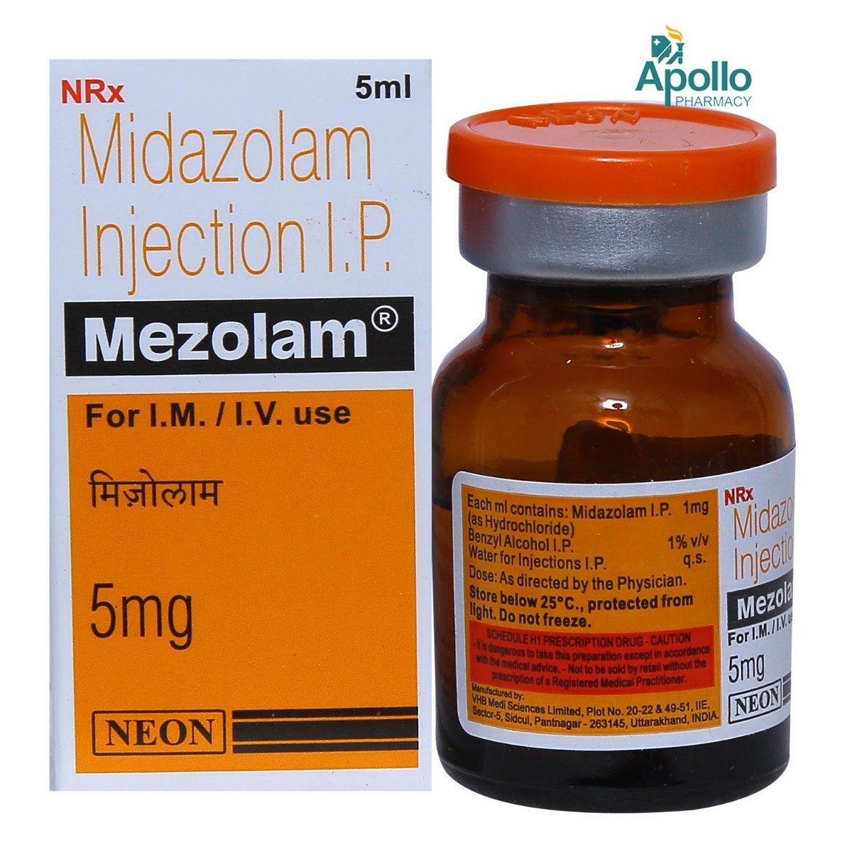 MEZOLAM INJECTION 5ML, Pack of 1 Injection MEZOLAM INJECTION 5ML, Pack of 1 Injection