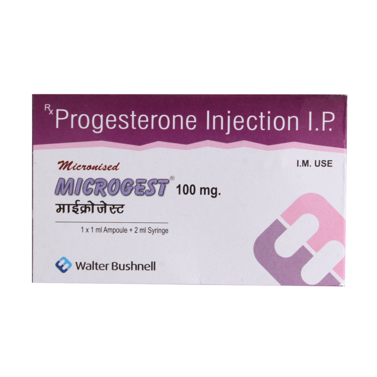 Microgest 100 mg Injection 2 ml, Pack of 1 Injection Microgest 100 mg Injection 2 ml, Pack of 1 Injection