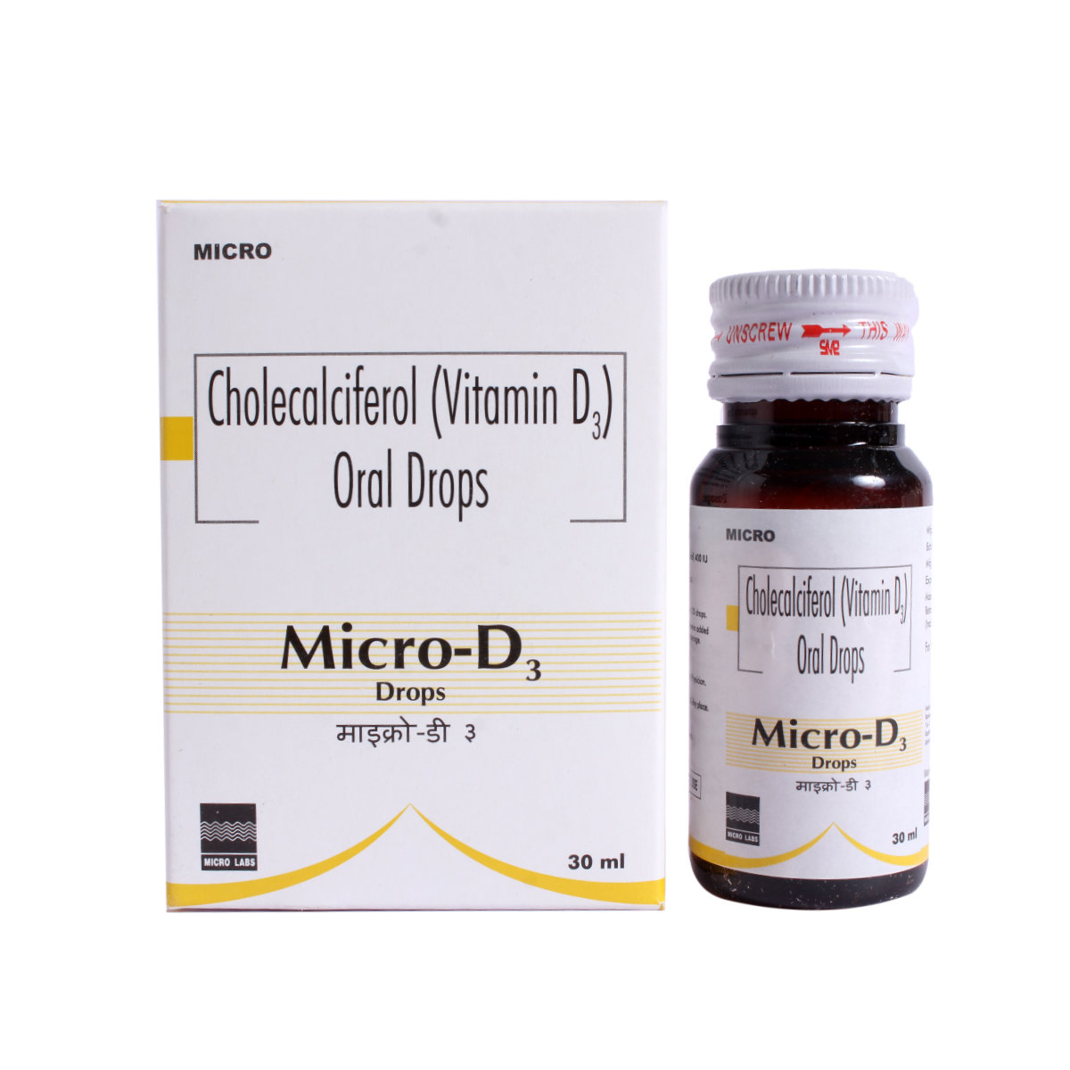 Micro D3 Drops 30 ml, Pack of 1 Micro D3 Drops 30 ml, Pack of 1