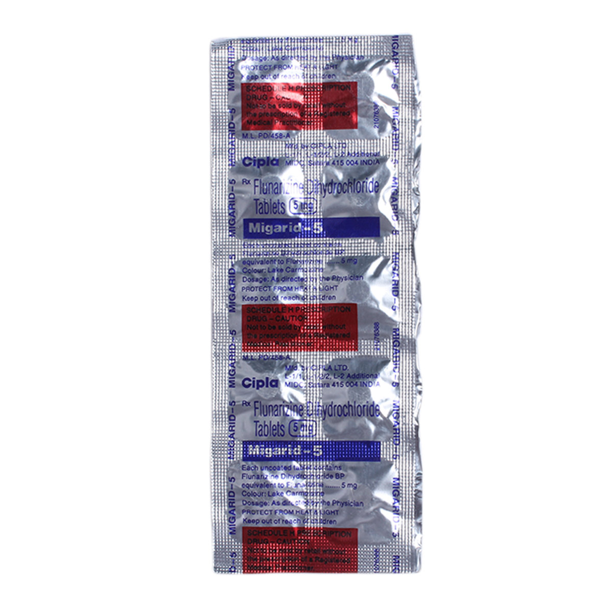 Migarid 5 Tablet 10's, Pack of 10 TABLETS Migarid 5 Tablet 10's, Pack of 10 TABLETS