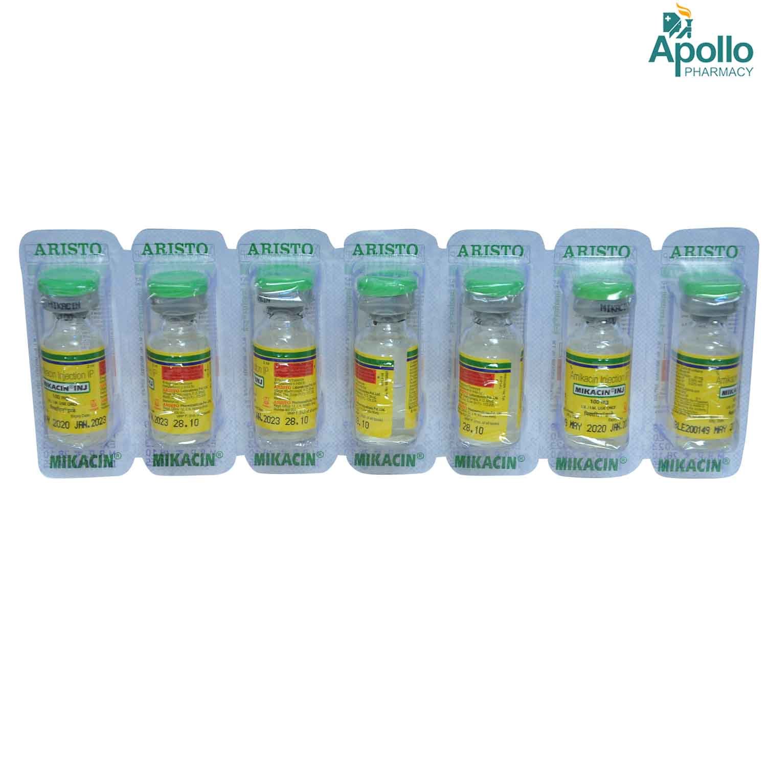 Mikacin 100 mg Injection 2 ml, Pack of 1 Injection Mikacin 100 mg Injection 2 ml, Pack of 1 Injection