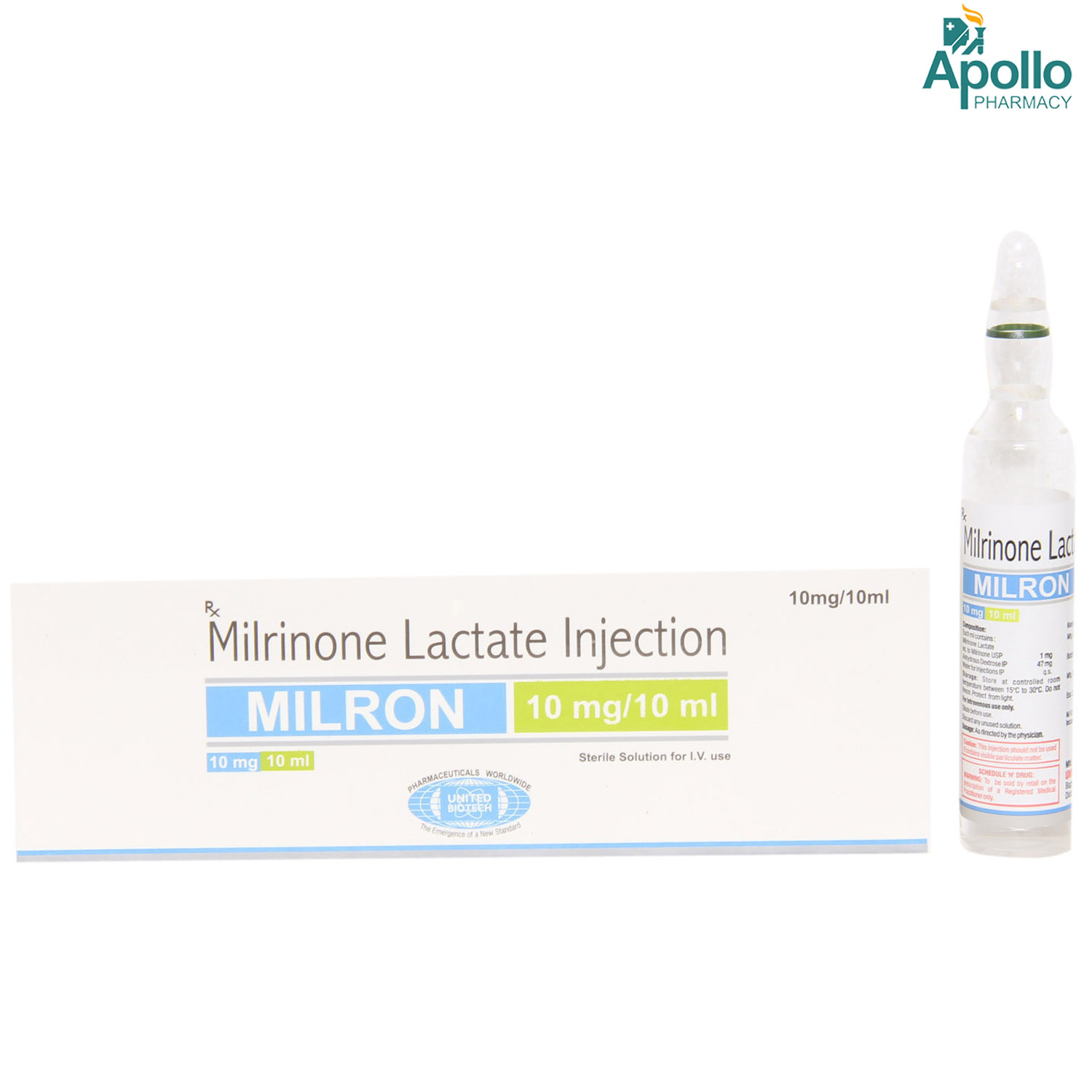 MILRON 10MG INJECTION 10ML, Pack of 1 Injection MILRON 10MG INJECTION 10ML, Pack of 1 Injection