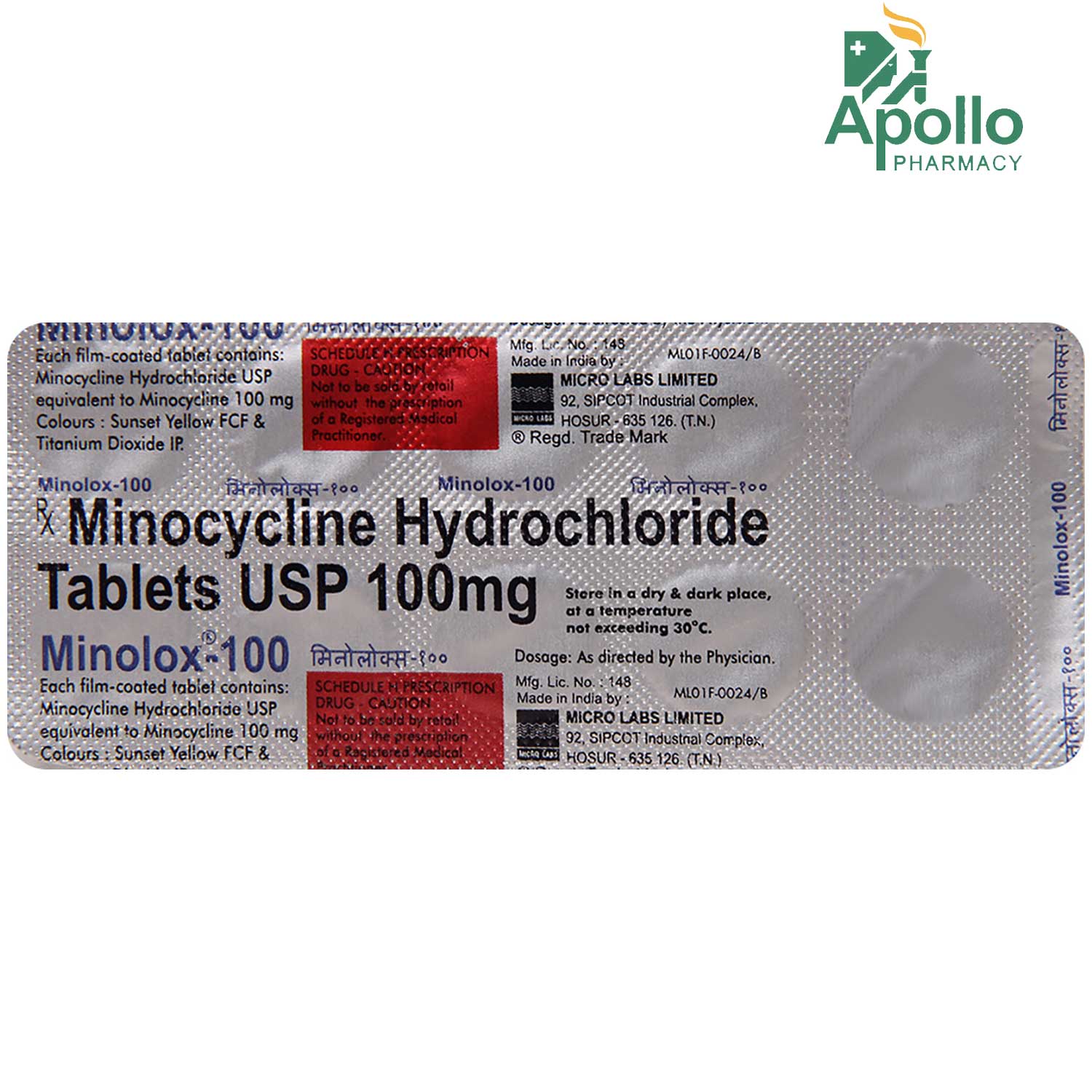 Minolox 100 Tablet 10's, Pack of 10 TABLETS Minolox 100 Tablet 10's, Pack of 10 TABLETS