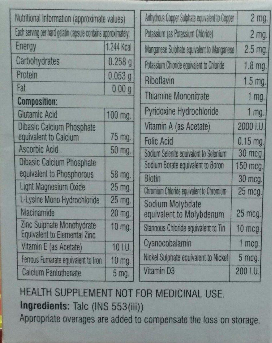 Minvital Capsule 10's, Pack of 10 Minvital Capsule 10's, Pack of 10