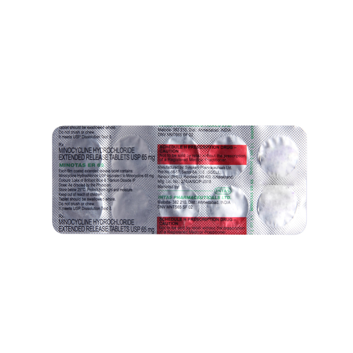 Minotas ER 65 Tablet 10's, Pack of 10 TabletS Minotas ER 65 Tablet 10's, Pack of 10 TabletS