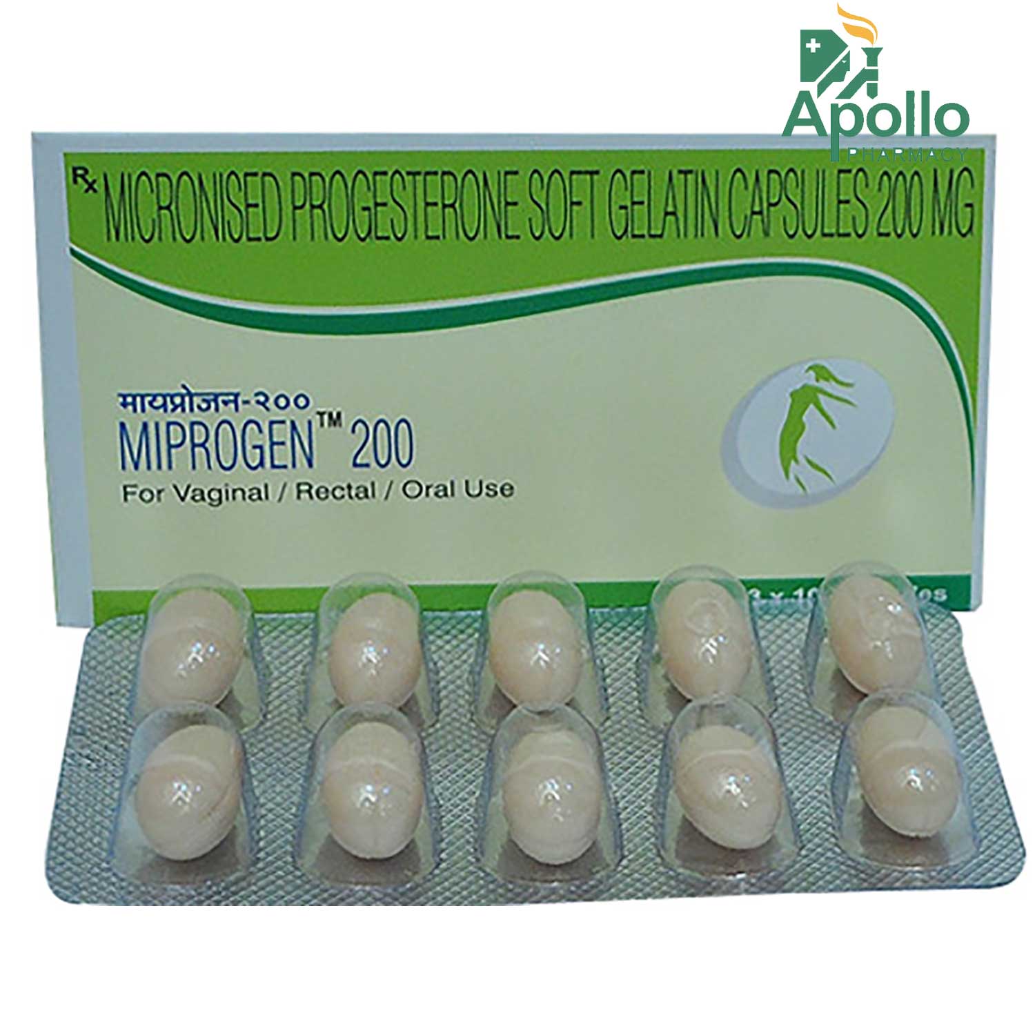 Miprogen 200 Capsule 10's, Pack of 10 CAPSULES Miprogen 200 Capsule 10's, Pack of 10 CAPSULES