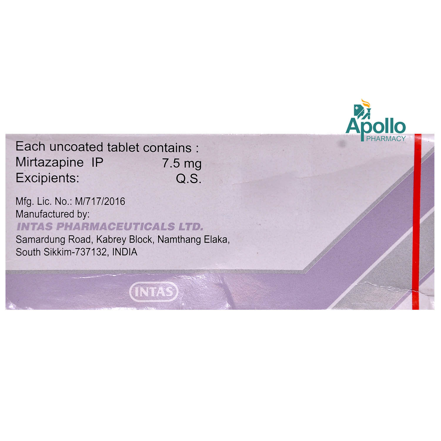 Mirnite Meltab 7.5 Tablet 10's, Pack of 10 TABLETS Mirnite Meltab 7.5 Tablet 10's, Pack of 10 TABLETS