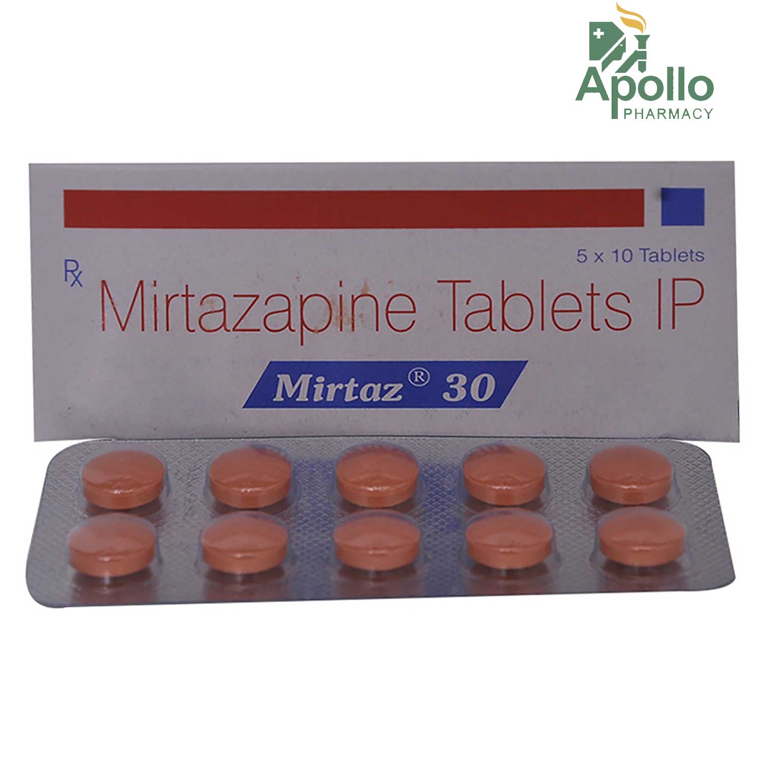Mirtaz 30 Tablet 10's, Pack of 10 TABLETS Mirtaz 30 Tablet 10's, Pack of 10 TABLETS