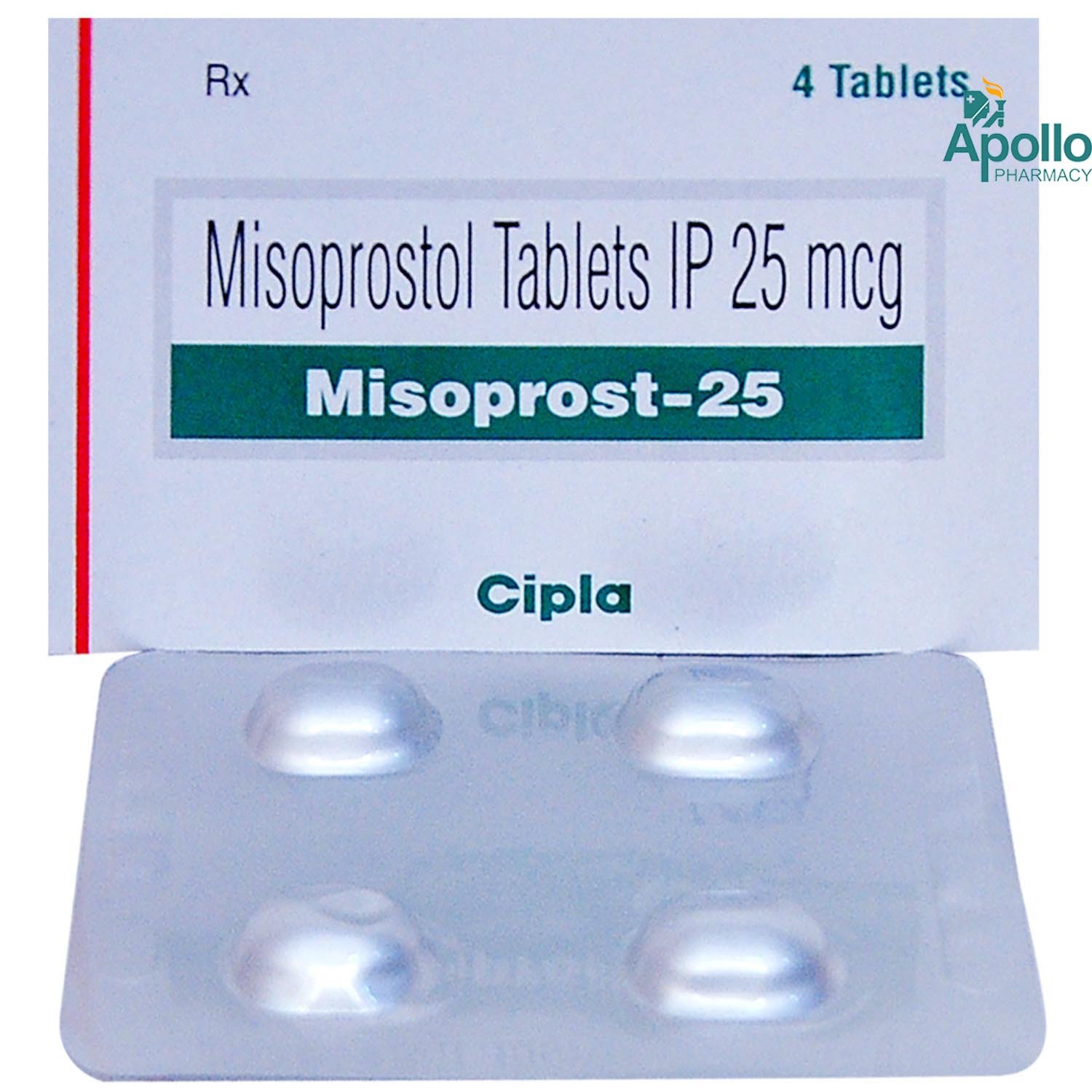 MISOPROST 25MG TABLET, Pack of 4 TABLETS MISOPROST 25MG TABLET, Pack of 4 TABLETS