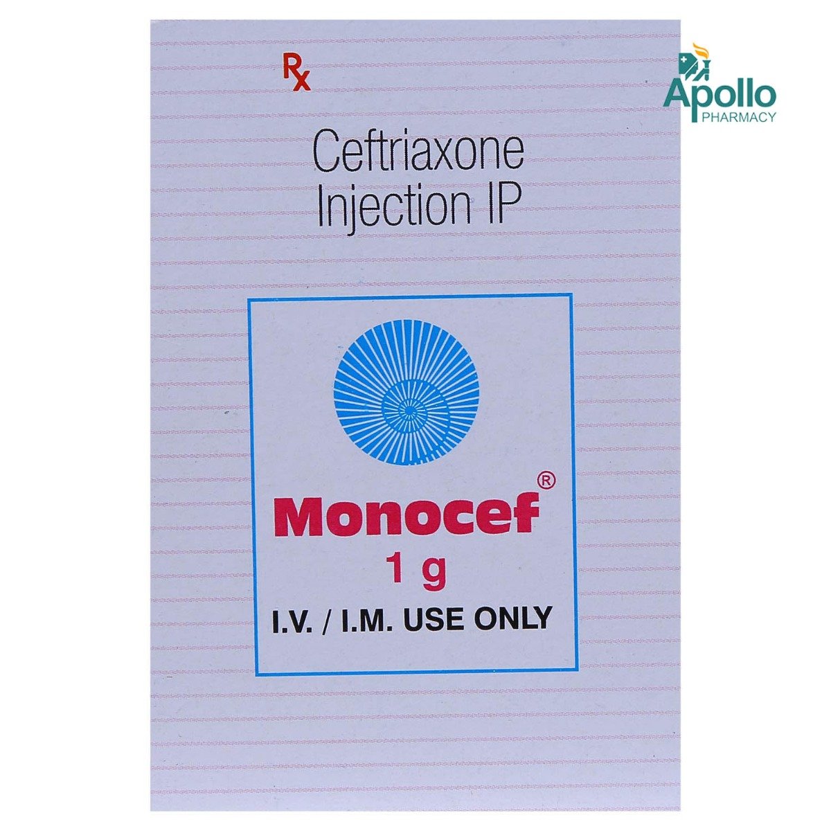 Monocef 1 gm Injection, Pack of 1 INJECTION Monocef 1 gm Injection, Pack of 1 INJECTION