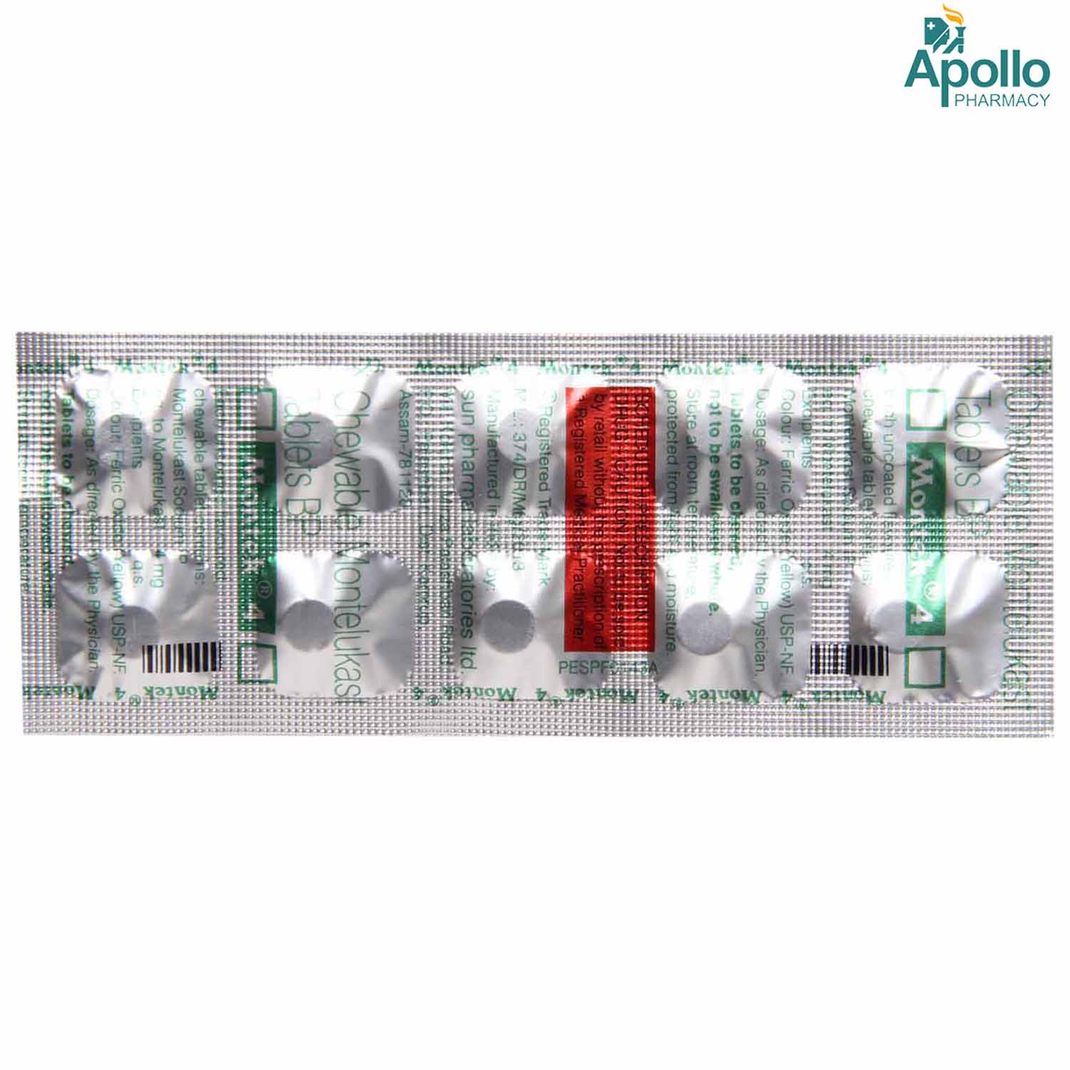 Montek 4 Tablet 10's, Pack of 10 TABLETS Montek 4 Tablet 10's, Pack of 10 TABLETS