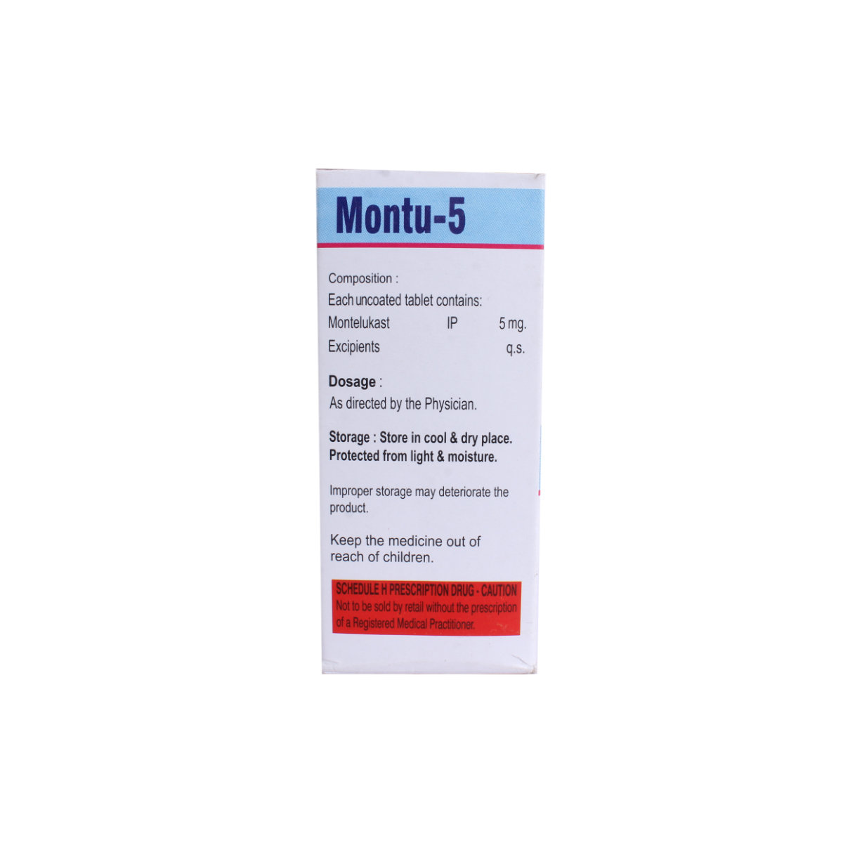 Montu 5 mg Tablet 10's, Pack of 10 TabletS Montu 5 mg Tablet 10's, Pack of 10 TabletS