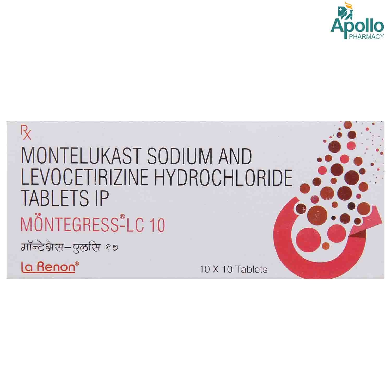 Montegress LC 10 Tablet 10's, Pack of 10 TABLETS Montegress LC 10 Tablet 10's, Pack of 10 TABLETS
