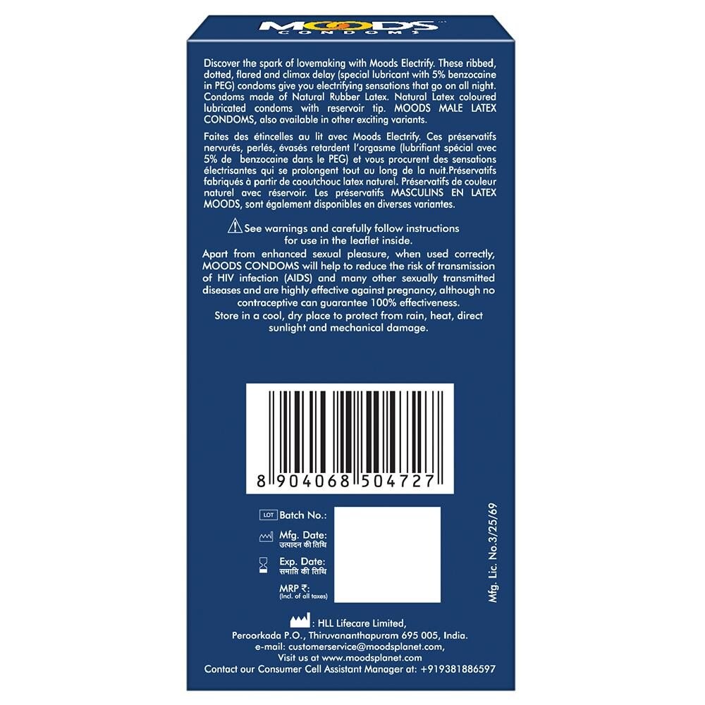 Moods Silver Electrify Condoms, 12 Count, Pack of 1 Moods Silver Electrify Condoms, 12 Count, Pack of 1