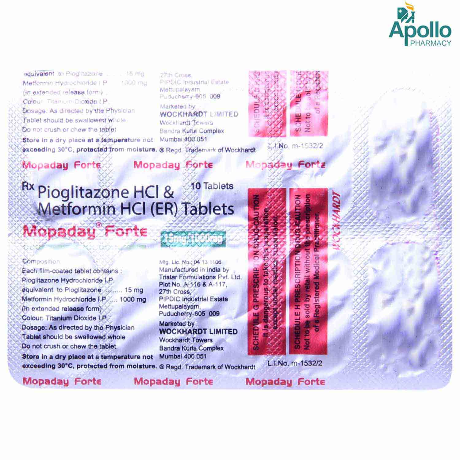 Mopaday Forte Tablet 10's, Pack of 10 Mopaday Forte Tablet 10's, Pack of 10