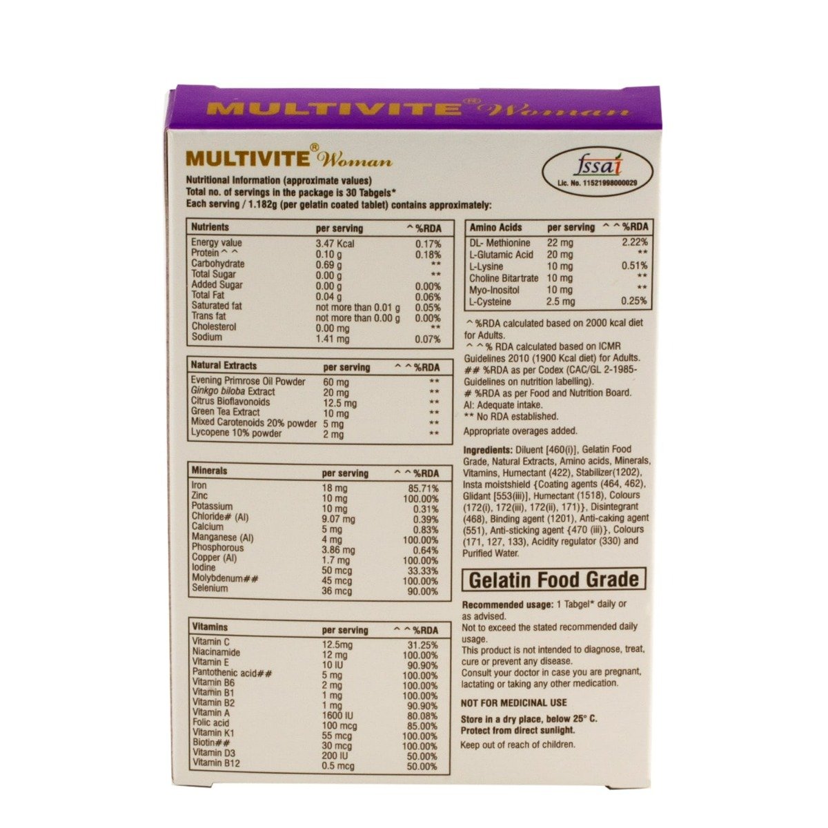 Multivite Woman Capsule 15's, Pack of 15 Multivite Woman Capsule 15's, Pack of 15