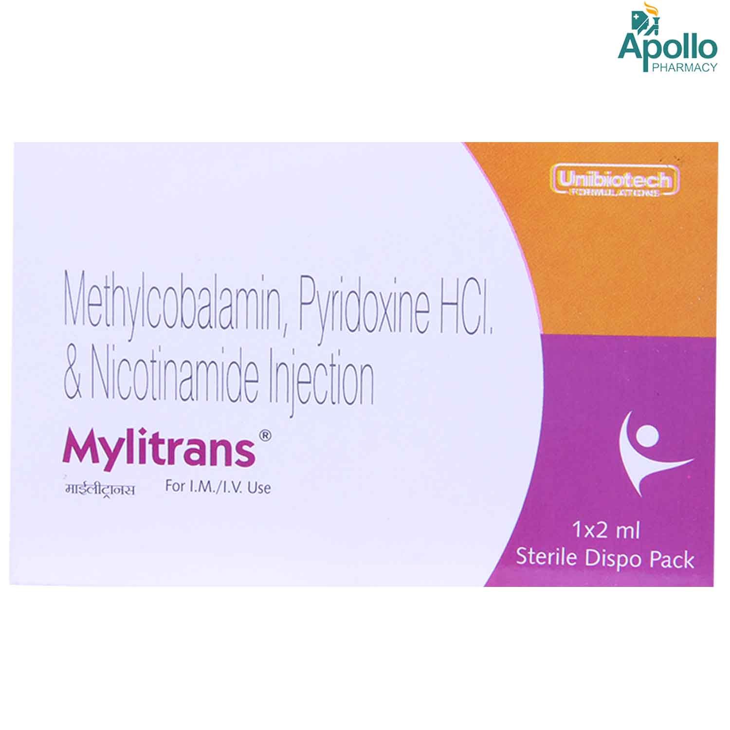 MYLITRANS STERILE INJECTION 2ML, Pack of 1 INJECTION MYLITRANS STERILE INJECTION 2ML, Pack of 1 INJECTION