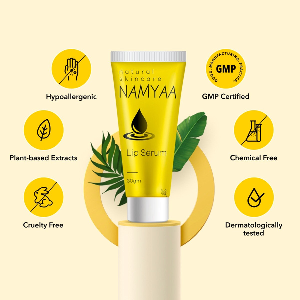Namyaa Natural Lip Serum 30 gm | Moiturises & Heals Damaged Lips | Lightens Dark Lips, Pack of 1 Namyaa Natural Lip Serum 30 gm | Moiturises & Heals Damaged Lips | Lightens Dark Lips, Pack of 1
