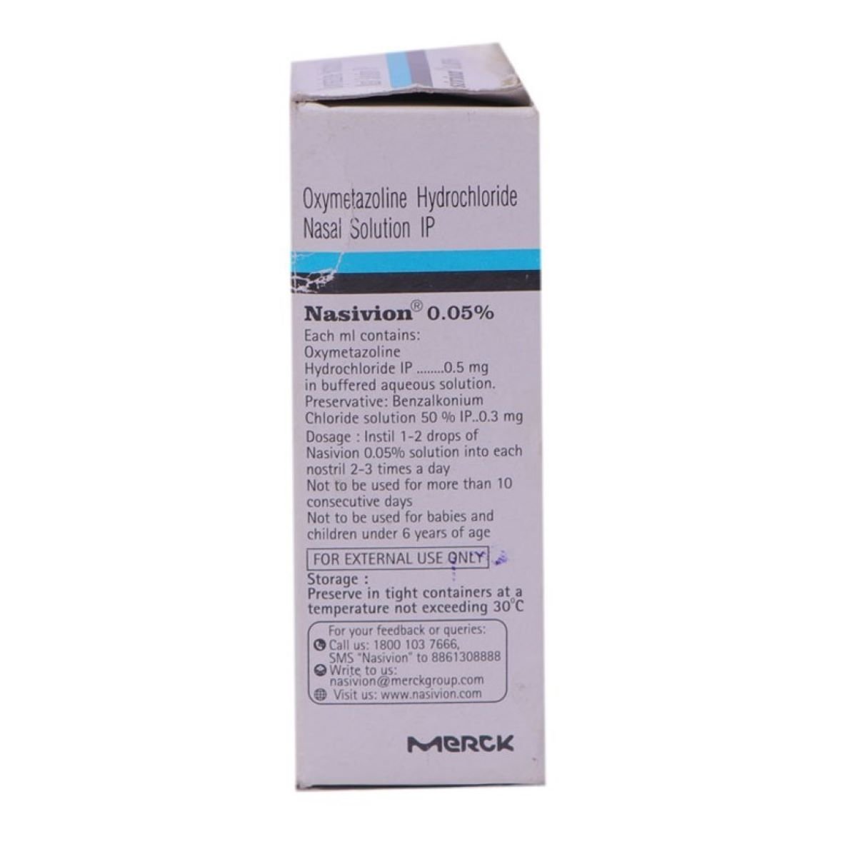 Nasivion 0.05% Nasal solution, 10 ml, Pack of 1 SOLUTION Nasivion 0.05% Nasal solution, 10 ml, Pack of 1 SOLUTION