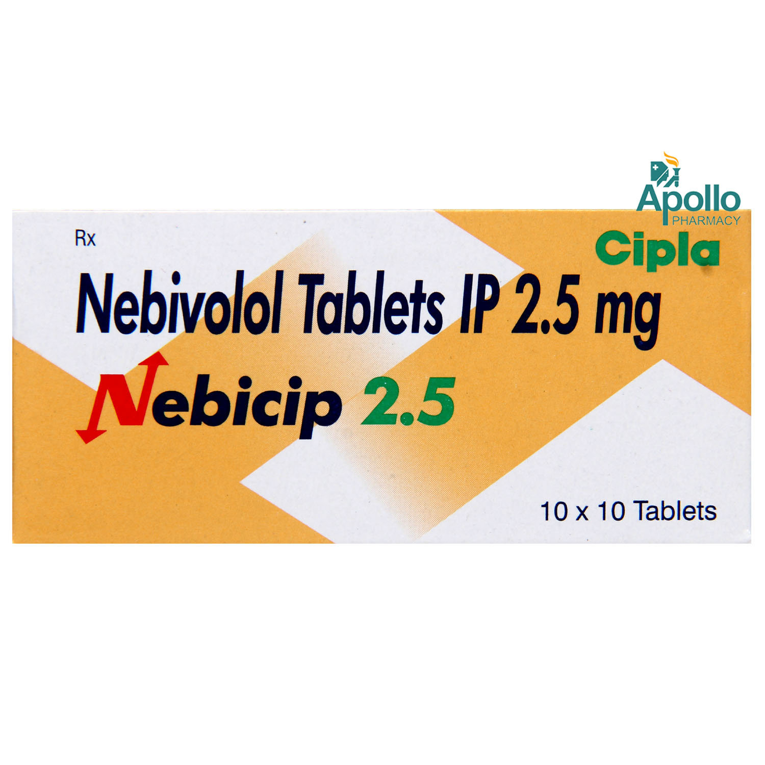 Nebicip 2.5 Tablet 10's, Pack of 10 TABLETS Nebicip 2.5 Tablet 10's, Pack of 10 TABLETS
