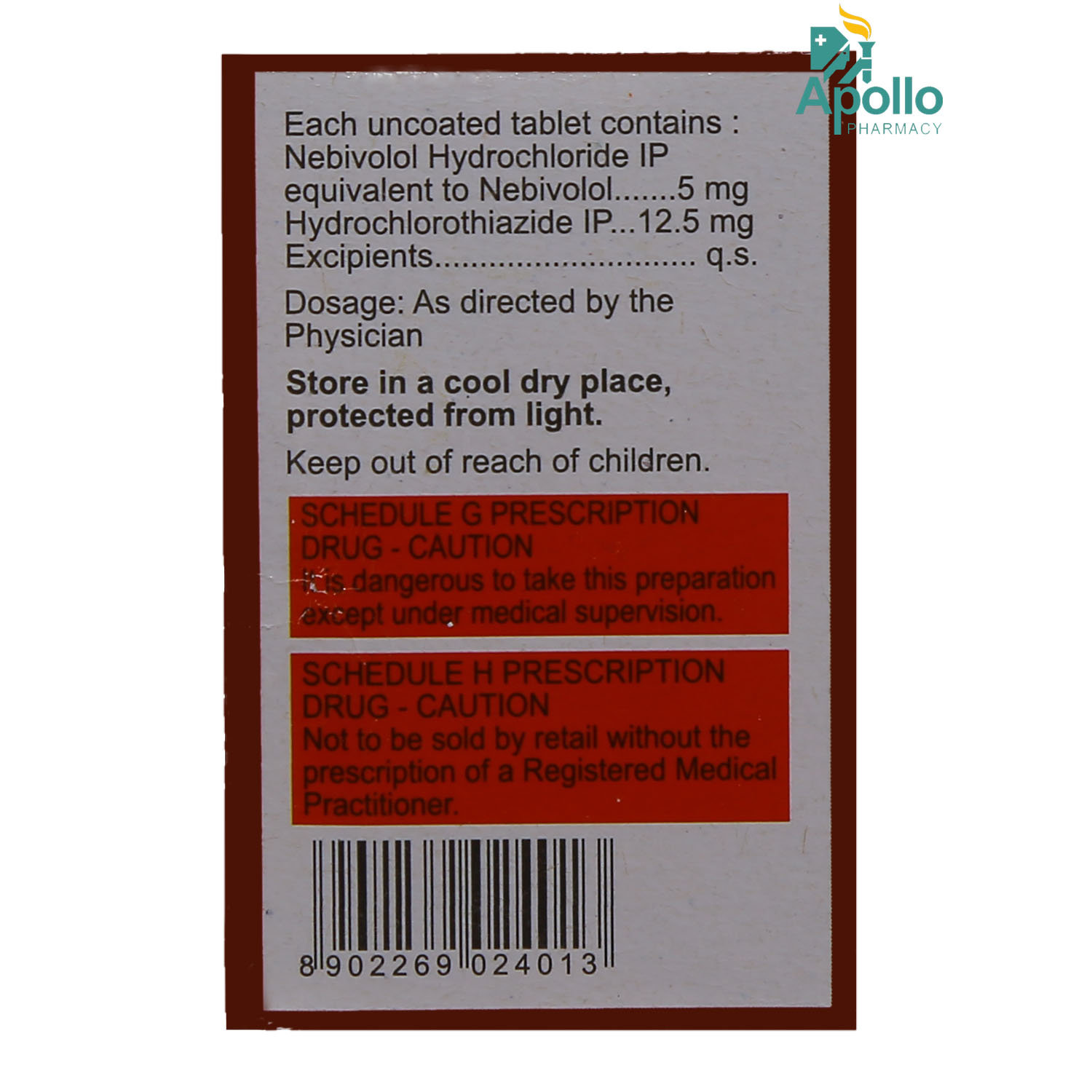 NEBIPIL H TABLET, Pack of 10 TABLETS NEBIPIL H TABLET, Pack of 10 TABLETS