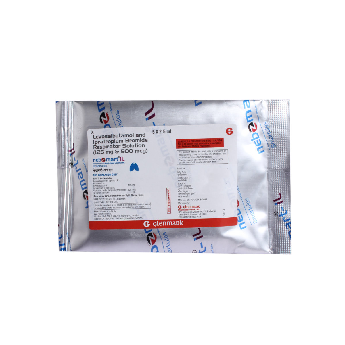 Nebzmart IL Respules 2.5 ml, Pack of 5 InhalerS Nebzmart IL Respules 2.5 ml, Pack of 5 InhalerS