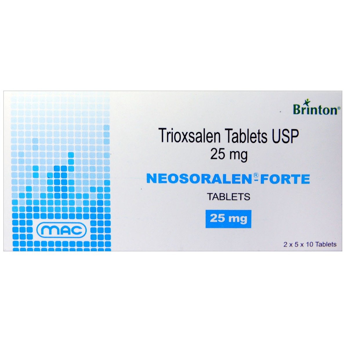 Neosoralen Forte 25 mg Tablet 10's, Pack of 10 TABLETS Neosoralen Forte 25 mg Tablet 10's, Pack of 10 TABLETS