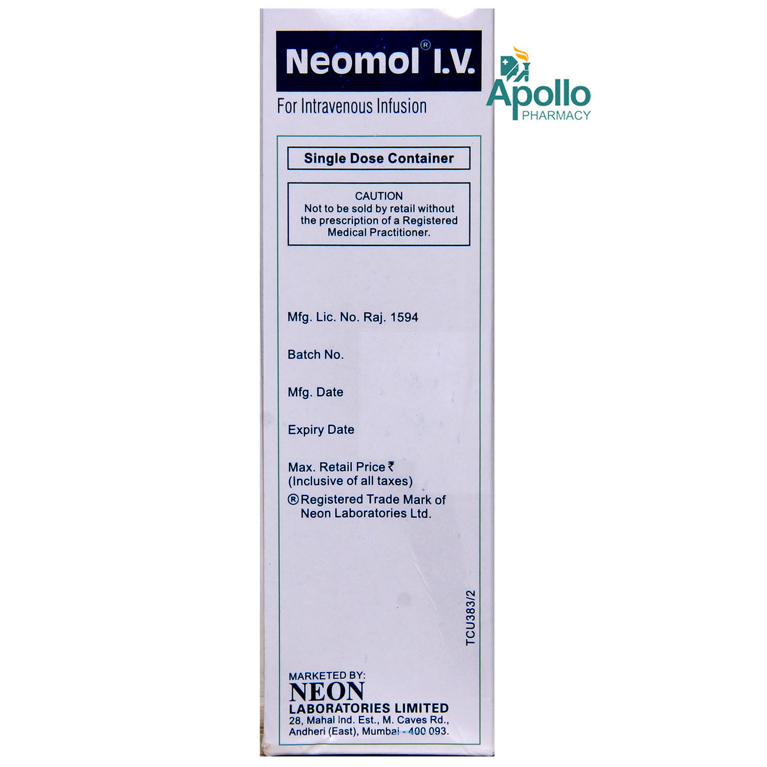 Neomol Infusion 100 ml, Pack of 1 Injection Neomol Infusion 100 ml, Pack of 1 Injection