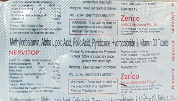 Nervitop Tablet 10's, Pack of 10