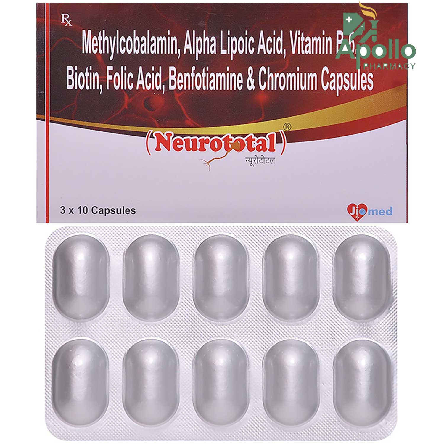 Neurototal Capsule 10's, Pack of 10 CAPSULES Neurototal Capsule 10's, Pack of 10 CAPSULES