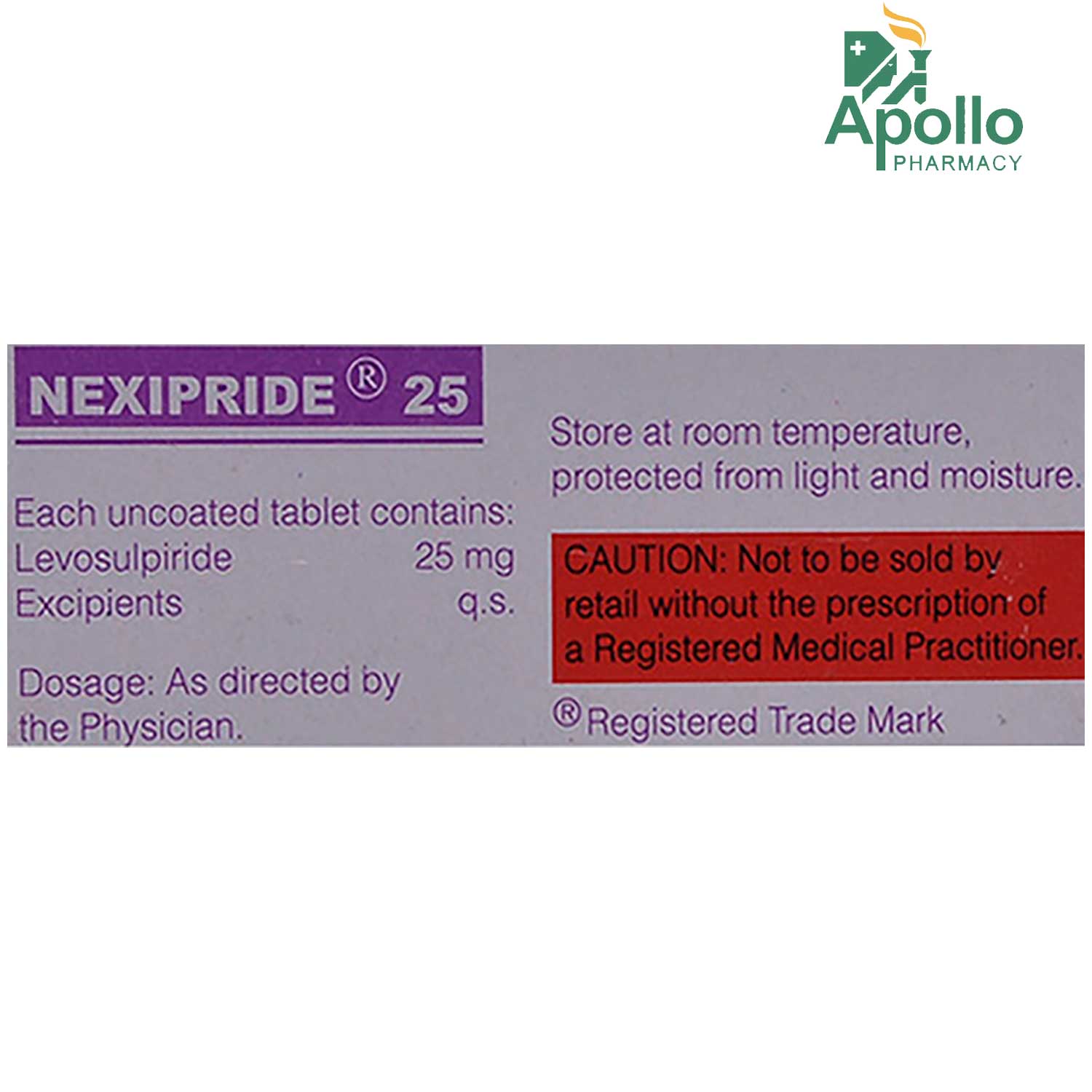 NEXIPRIDE 25MG TABLET, Pack of 10 TABLETS NEXIPRIDE 25MG TABLET, Pack of 10 TABLETS