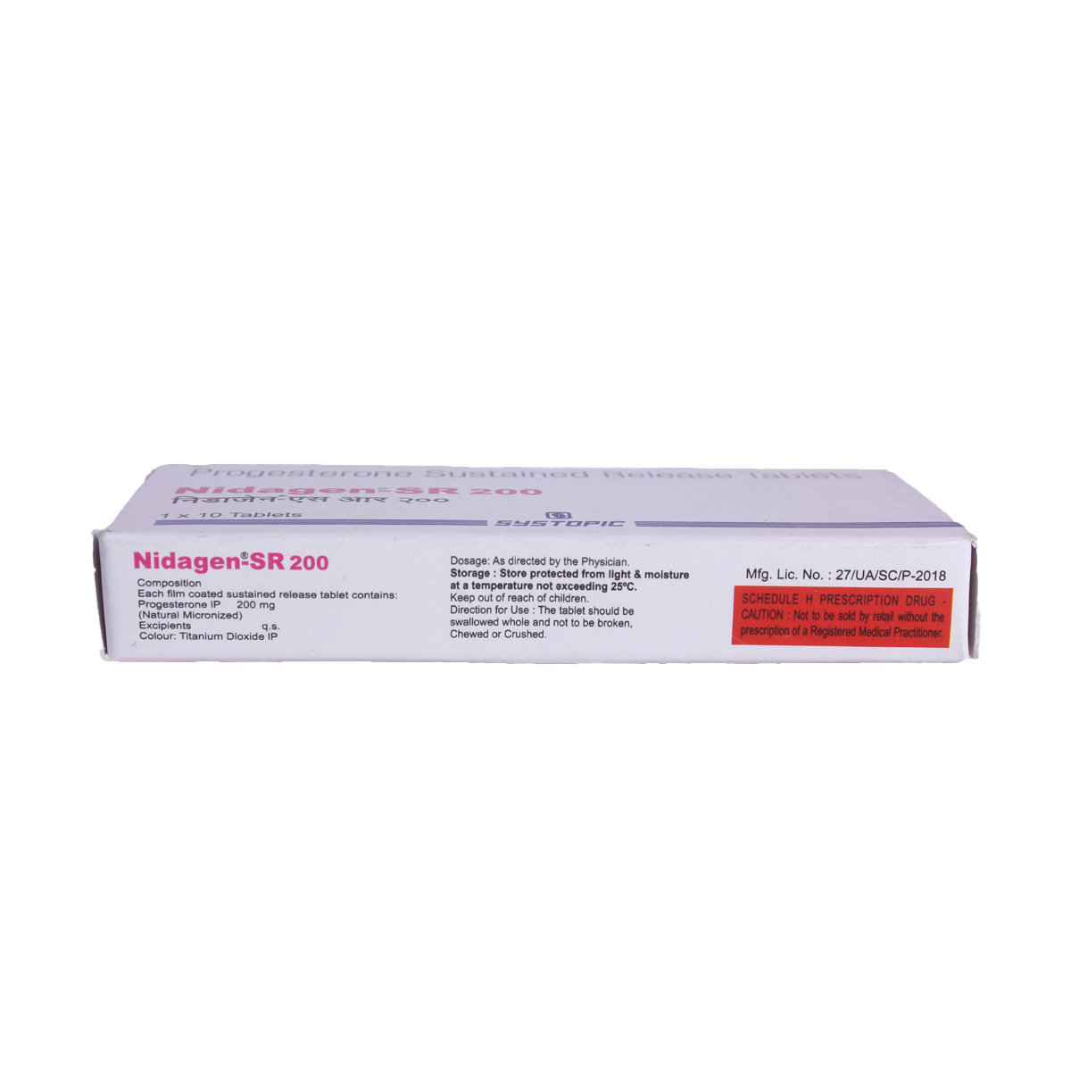 Nidagen SR 200 Tablet 10's, Pack of 10 TABLETS Nidagen SR 200 Tablet 10's, Pack of 10 TABLETS
