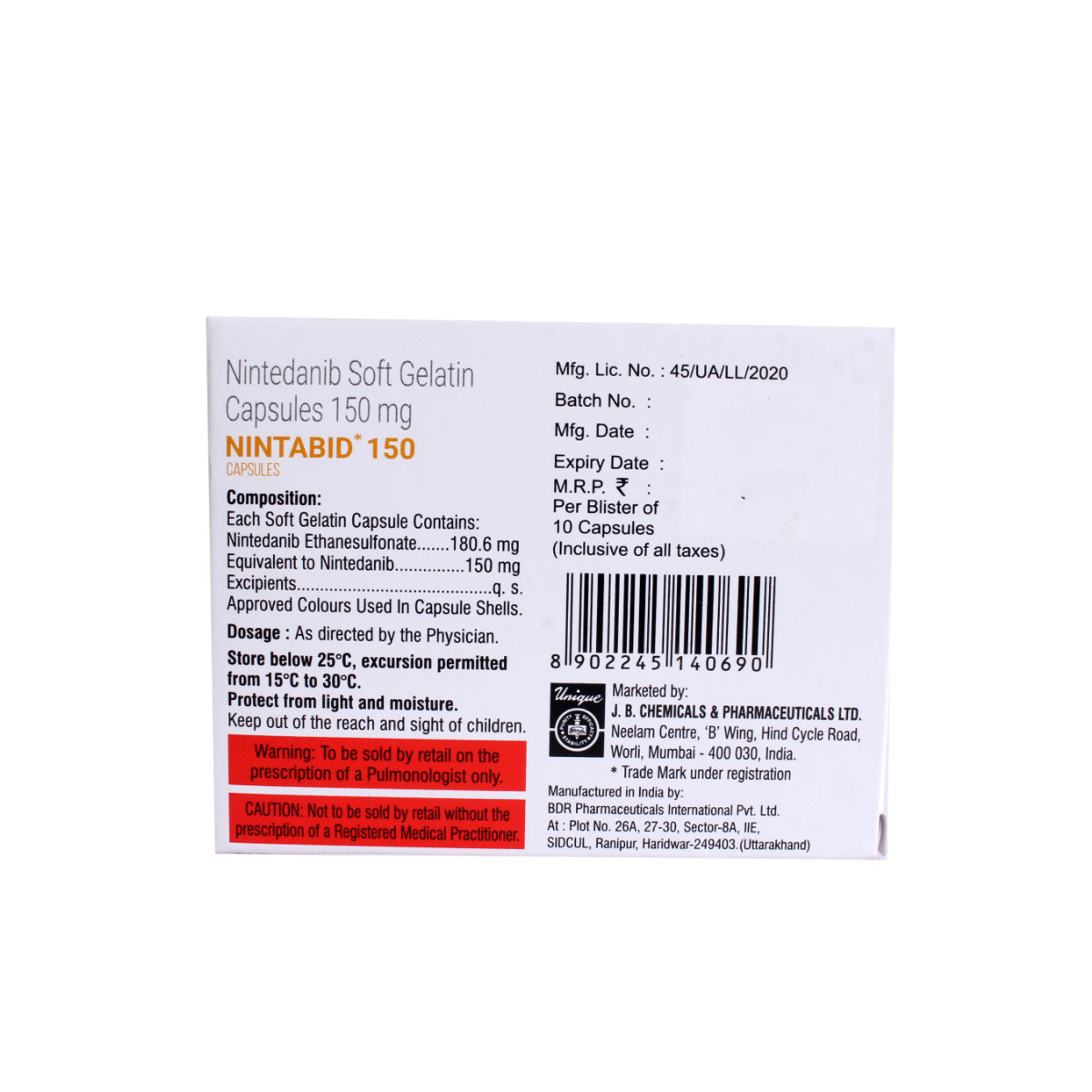 Nintabid 150 Softgel Capsule 10's, Pack of 10 CAPSULES Nintabid 150 Softgel Capsule 10's, Pack of 10 CAPSULES