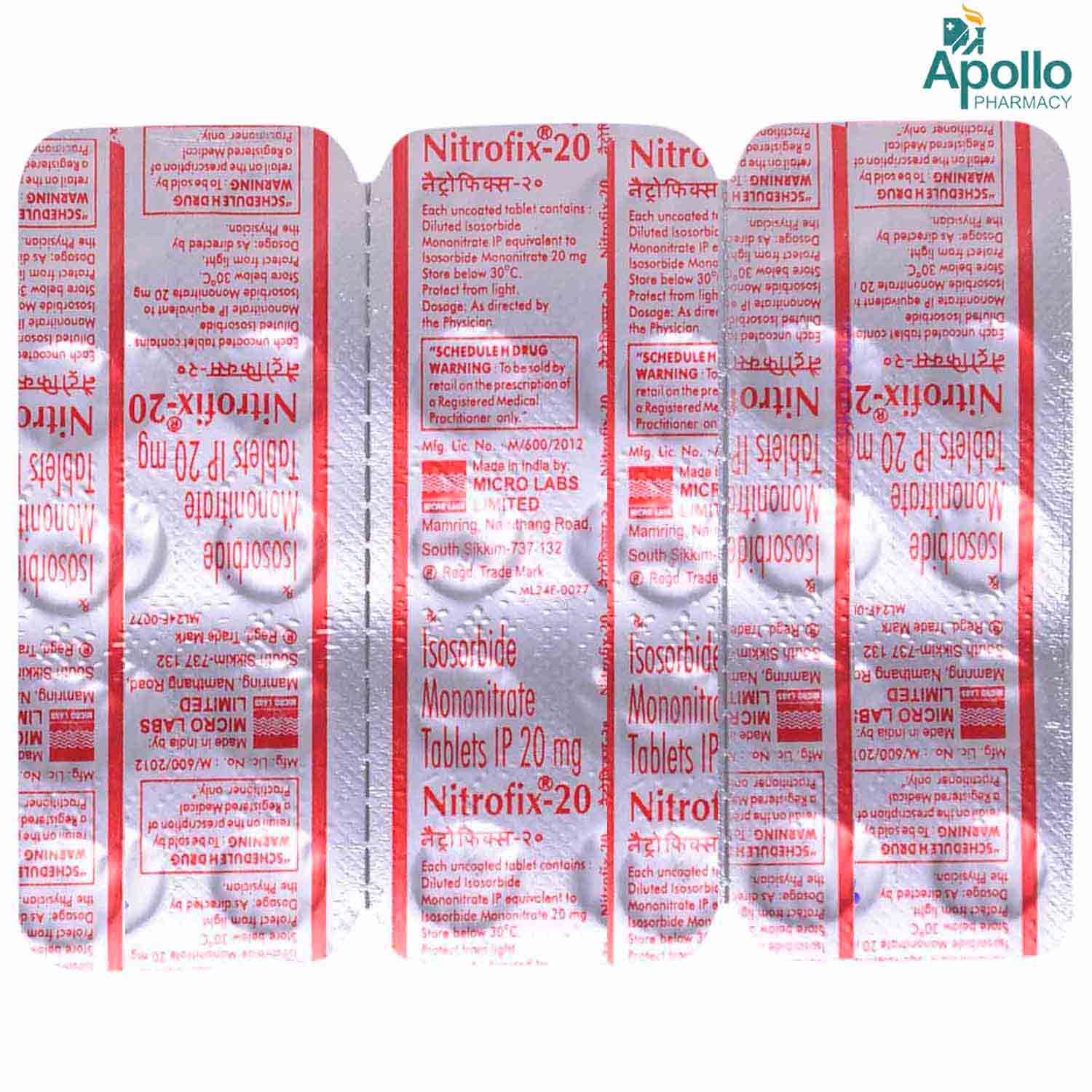 Nitrofix 20 Tablet 10's, Pack of 10 TABLETS Nitrofix 20 Tablet 10's, Pack of 10 TABLETS