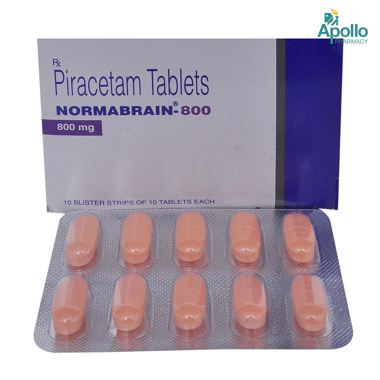 Normabrain-800 Tablet 10's, Pack of 10 TABLETS Normabrain-800 Tablet 10's, Pack of 10 TABLETS