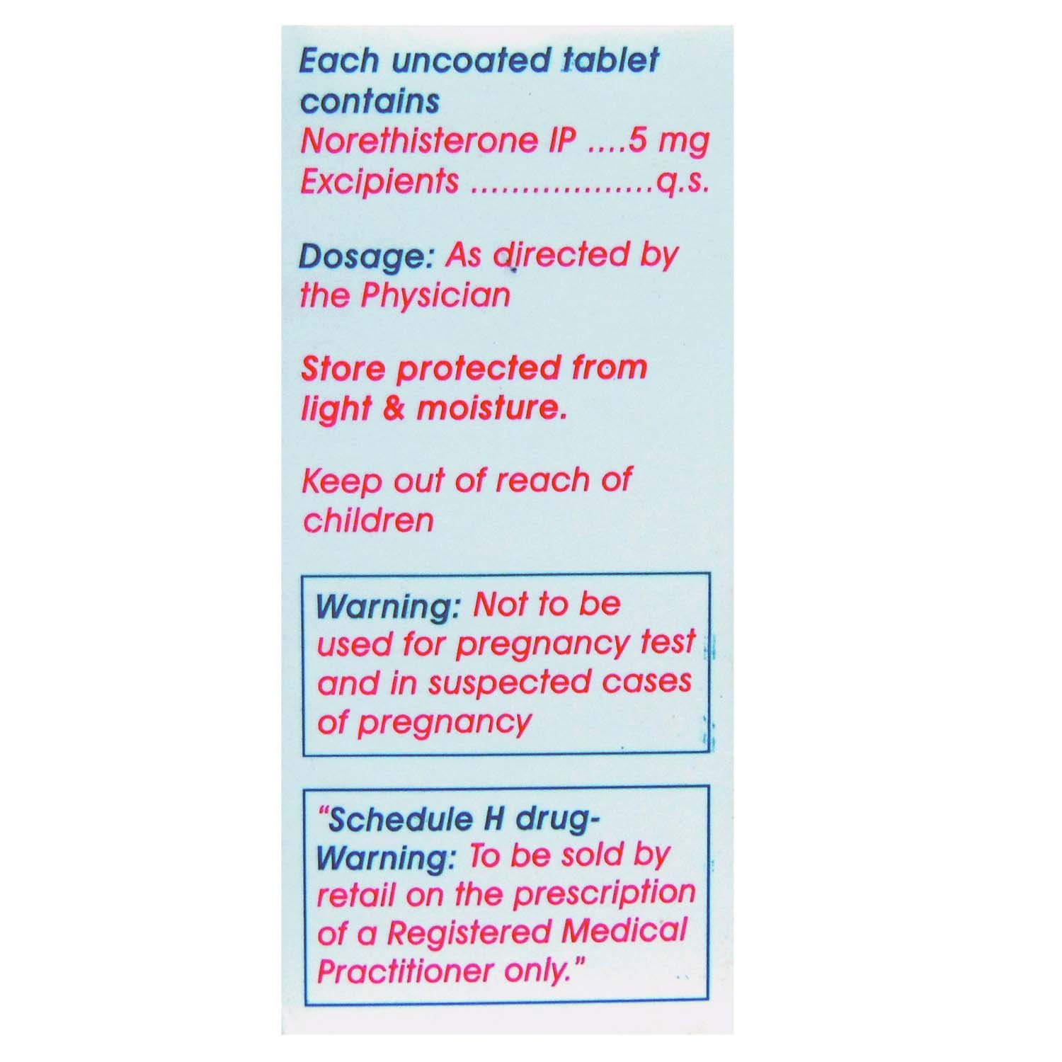 Norlut-N Tablet 10's, Pack of 10 TABLETS Norlut-N Tablet 10's, Pack of 10 TABLETS