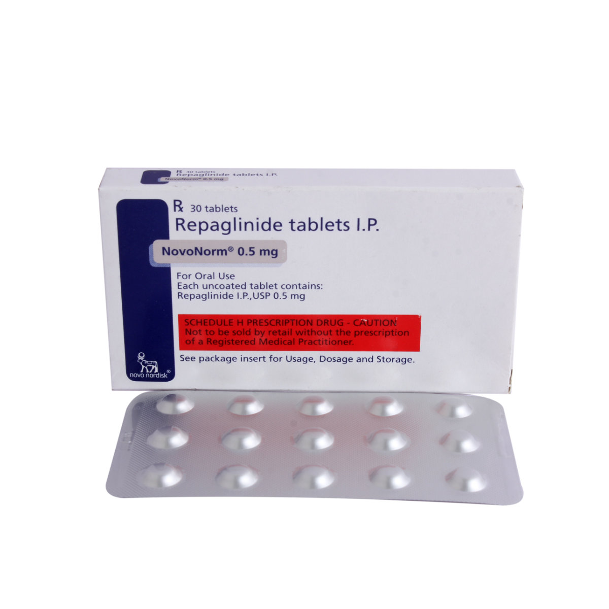 Novonorm 0.5 mg Tablet 15's, Pack of 15 TabletS Novonorm 0.5 mg Tablet 15's, Pack of 15 TabletS