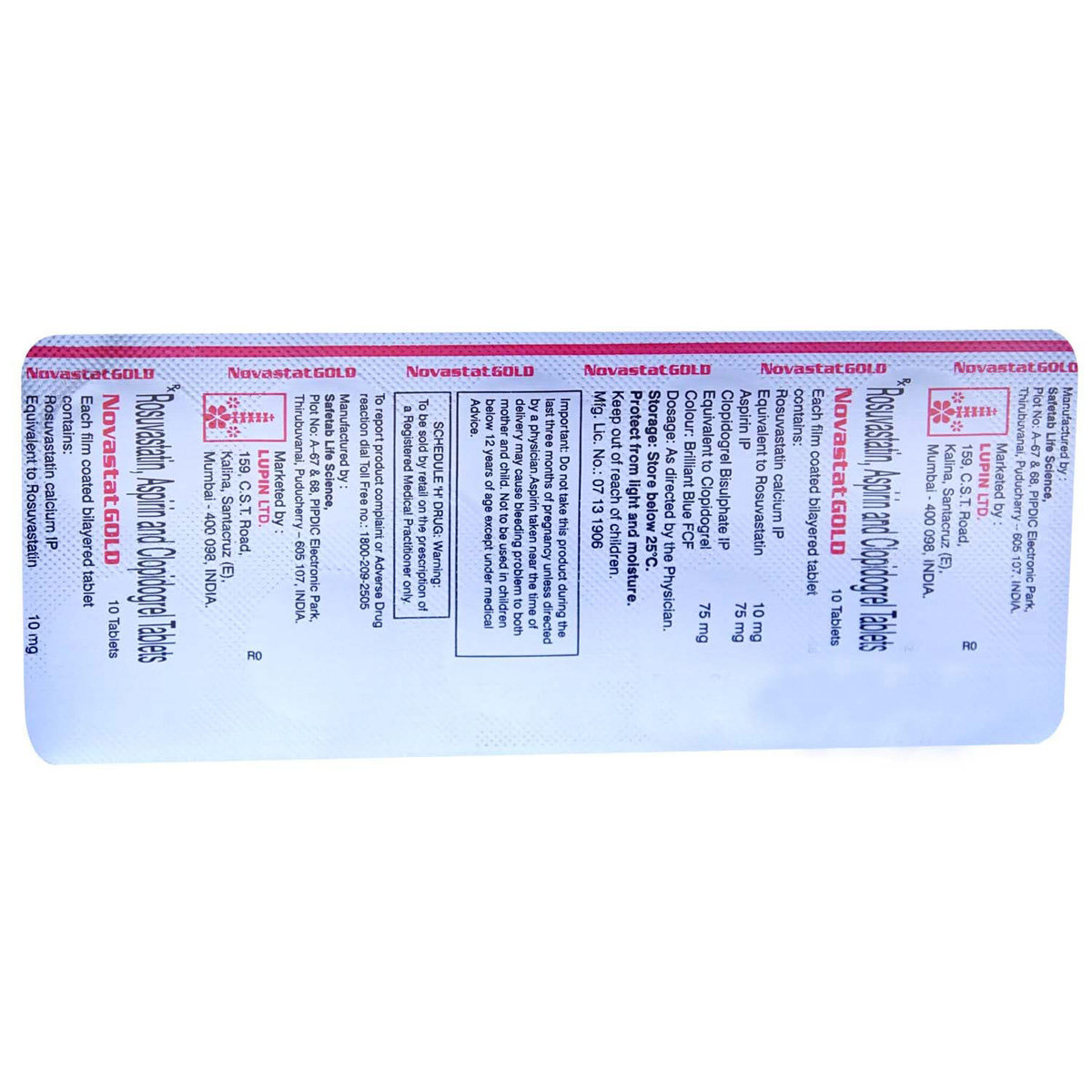 Novastat Gold Tablet 10's, Pack of 10 TABLETS Novastat Gold Tablet 10's, Pack of 10 TABLETS