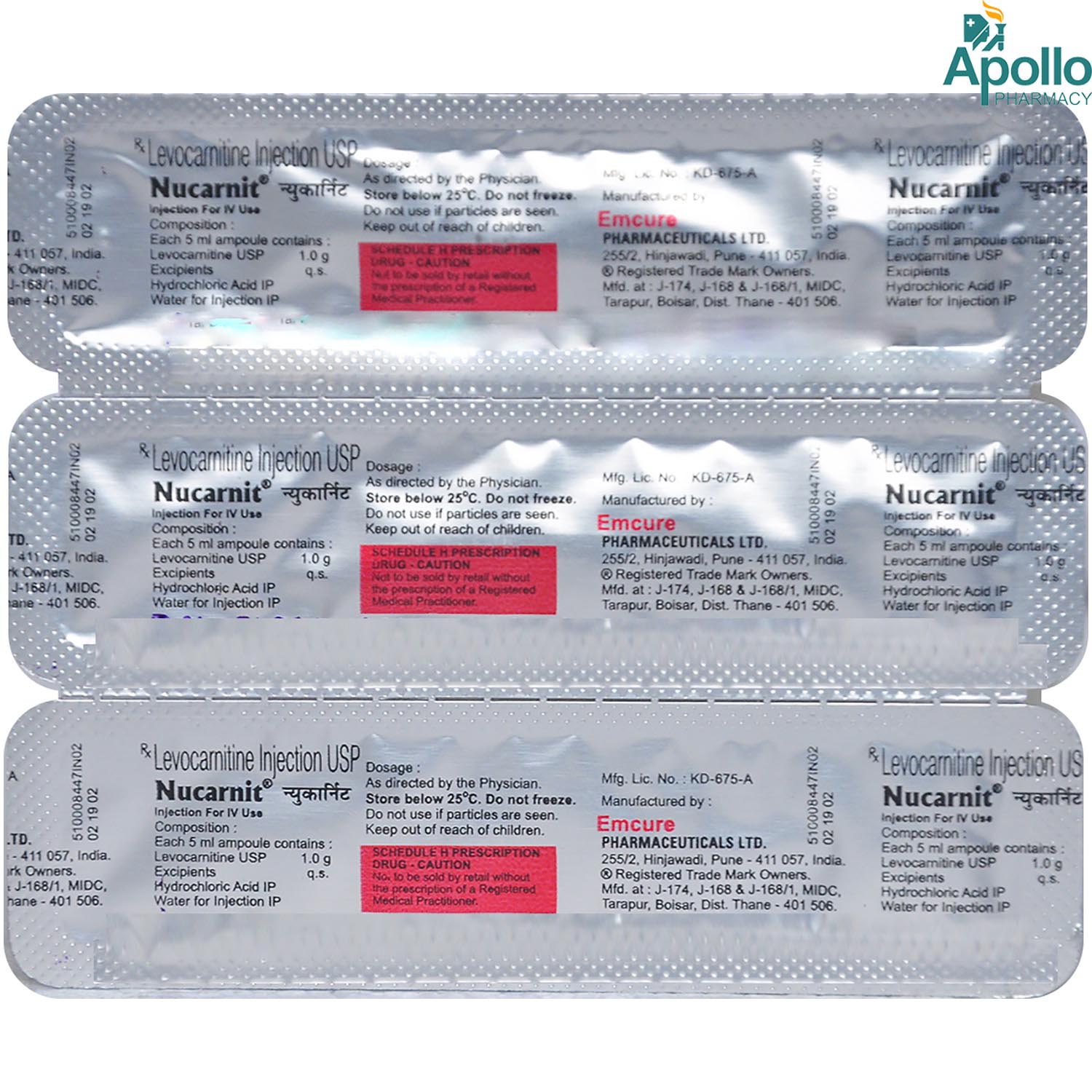 Nucarnit Injection 5 ml, Pack of 1 Injection Nucarnit Injection 5 ml, Pack of 1 Injection