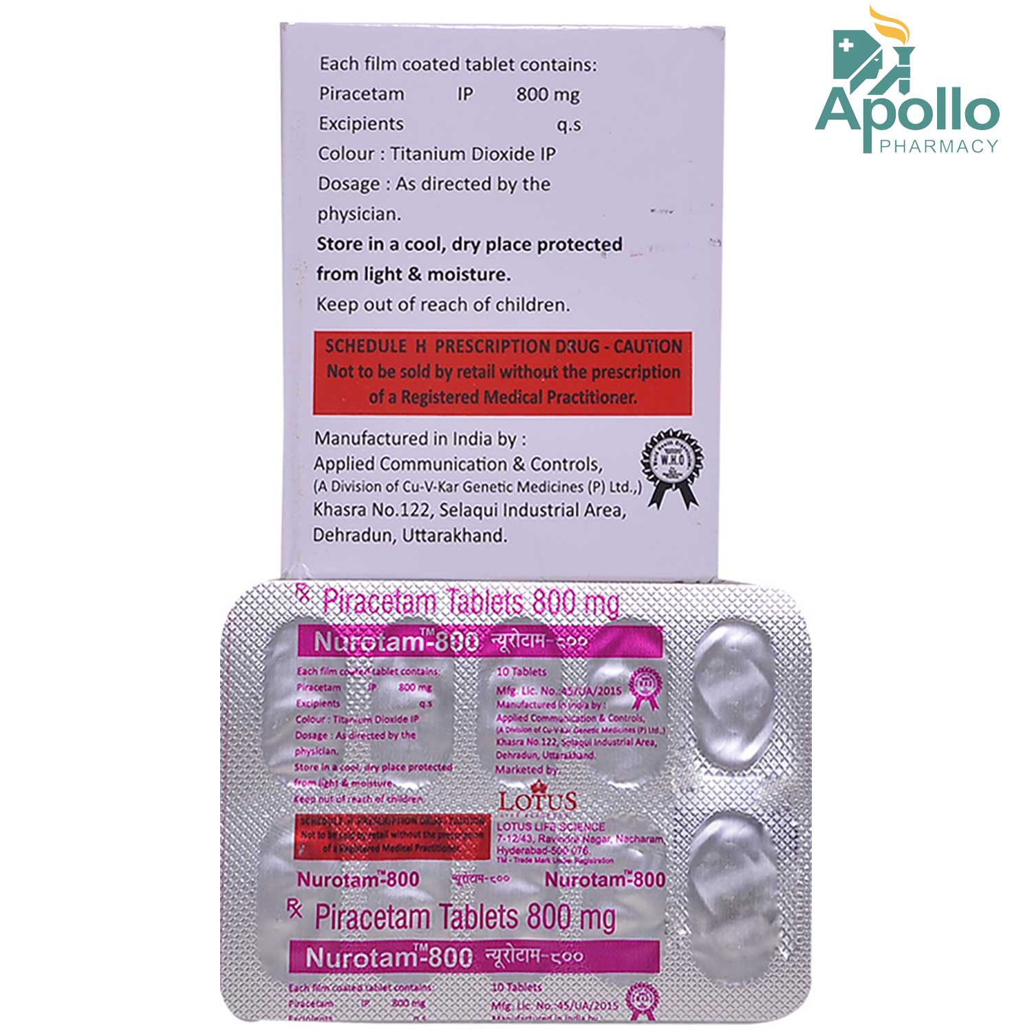 Nurotam-800 Tablet 10's, Pack of 10 TABLETS Nurotam-800 Tablet 10's, Pack of 10 TABLETS