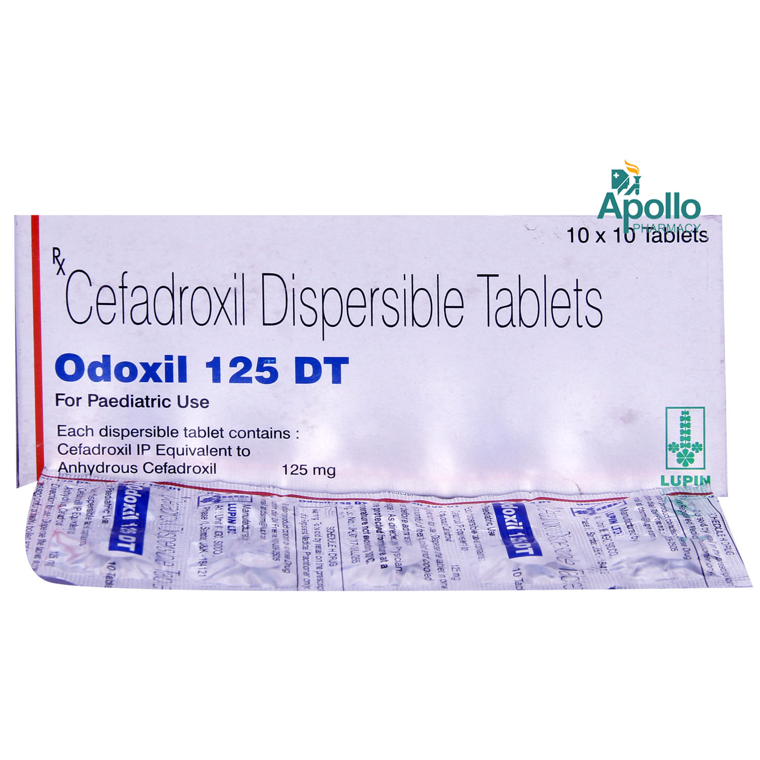Odoxil 125 DT Tablet 10's, Pack of 10 TabletS Odoxil 125 DT Tablet 10's, Pack of 10 TabletS