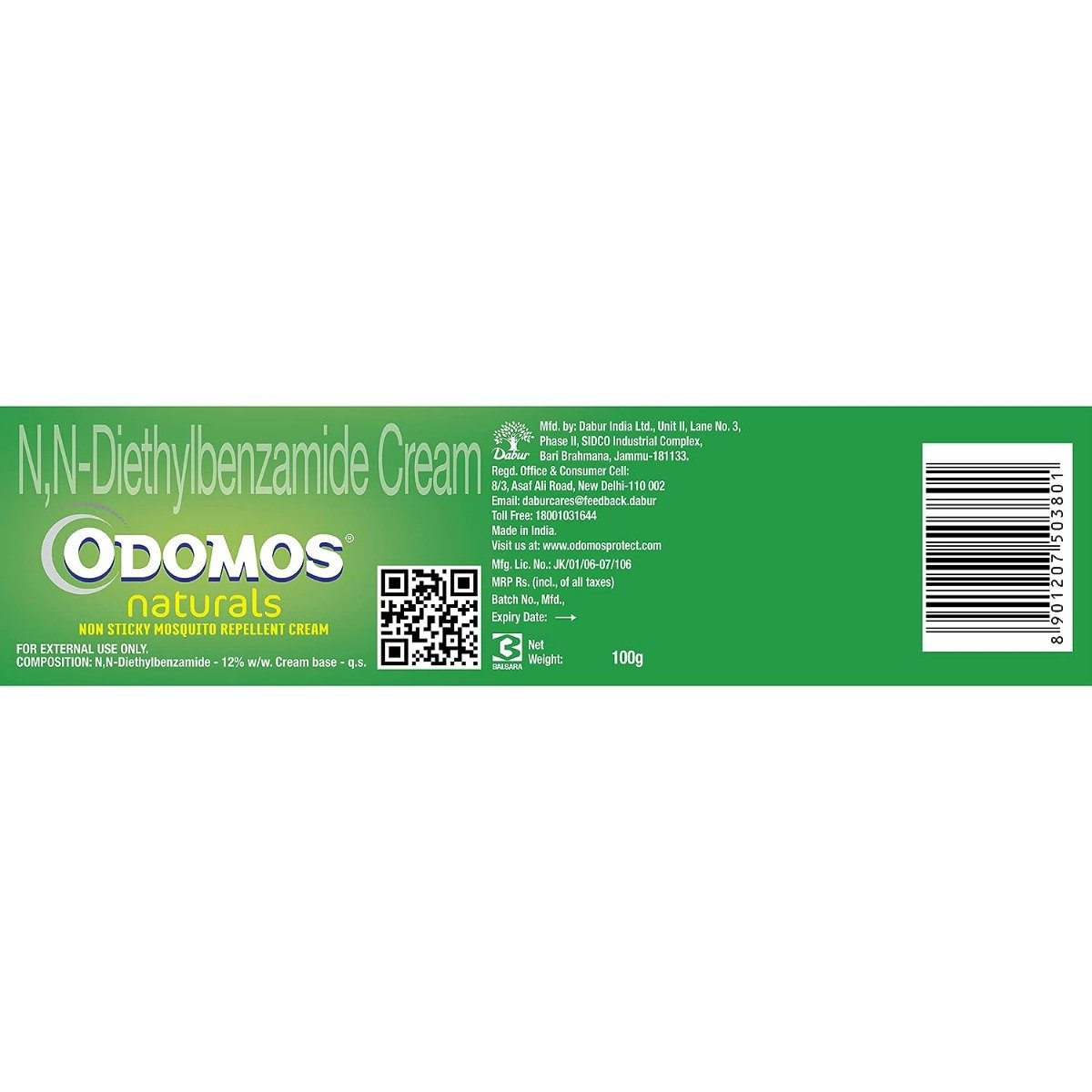 Odomos Naturals Mosquito Repellent Cream, 100 gm, Pack of 1 Odomos Naturals Mosquito Repellent Cream, 100 gm, Pack of 1