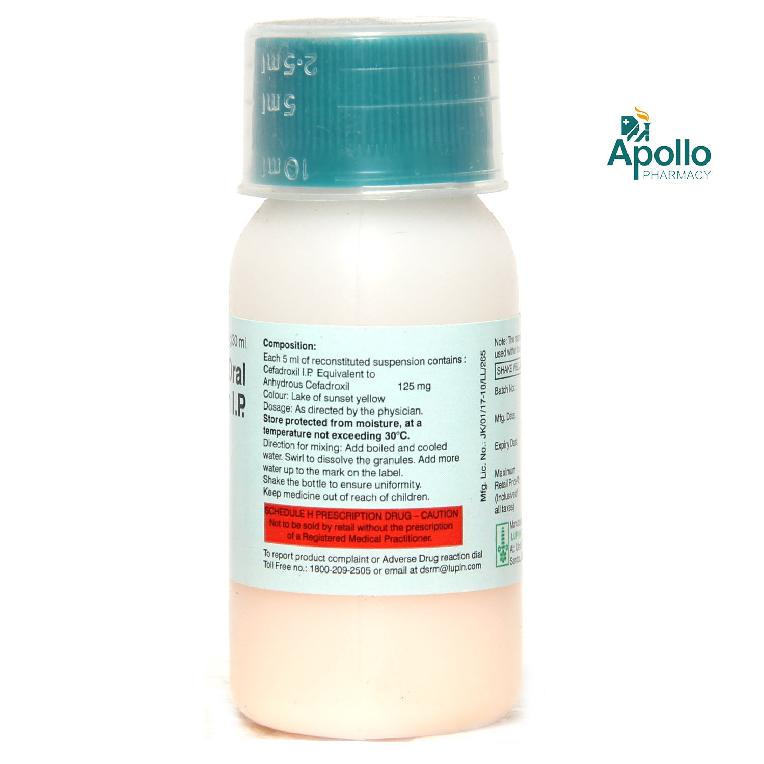 Odoxil 125 mg Oral Suspension 30 ml, Pack of 1 Suspension Odoxil 125 mg Oral Suspension 30 ml, Pack of 1 Suspension