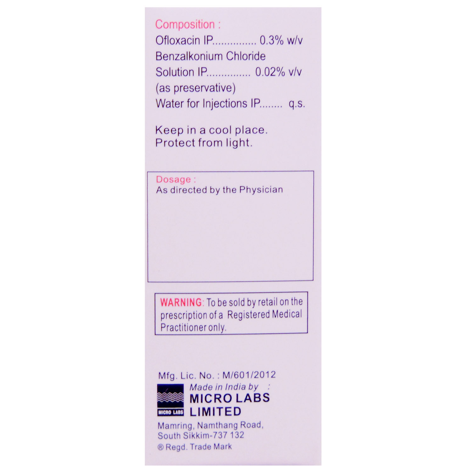 Oflacin Eye/Ear Drops 5 ml, Pack of 1 Drops Oflacin Eye/Ear Drops 5 ml, Pack of 1 Drops