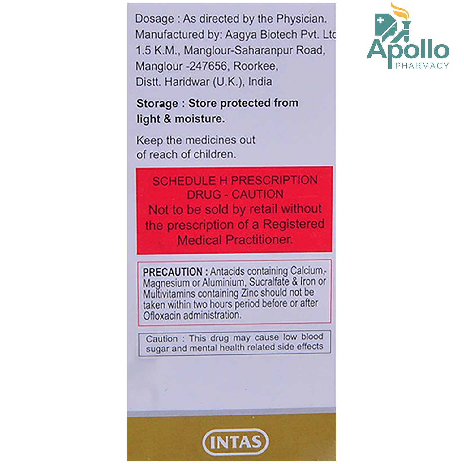 OFLOTAS 200MG TABLET, Pack of 10 TABLETS OFLOTAS 200MG TABLET, Pack of 10 TABLETS