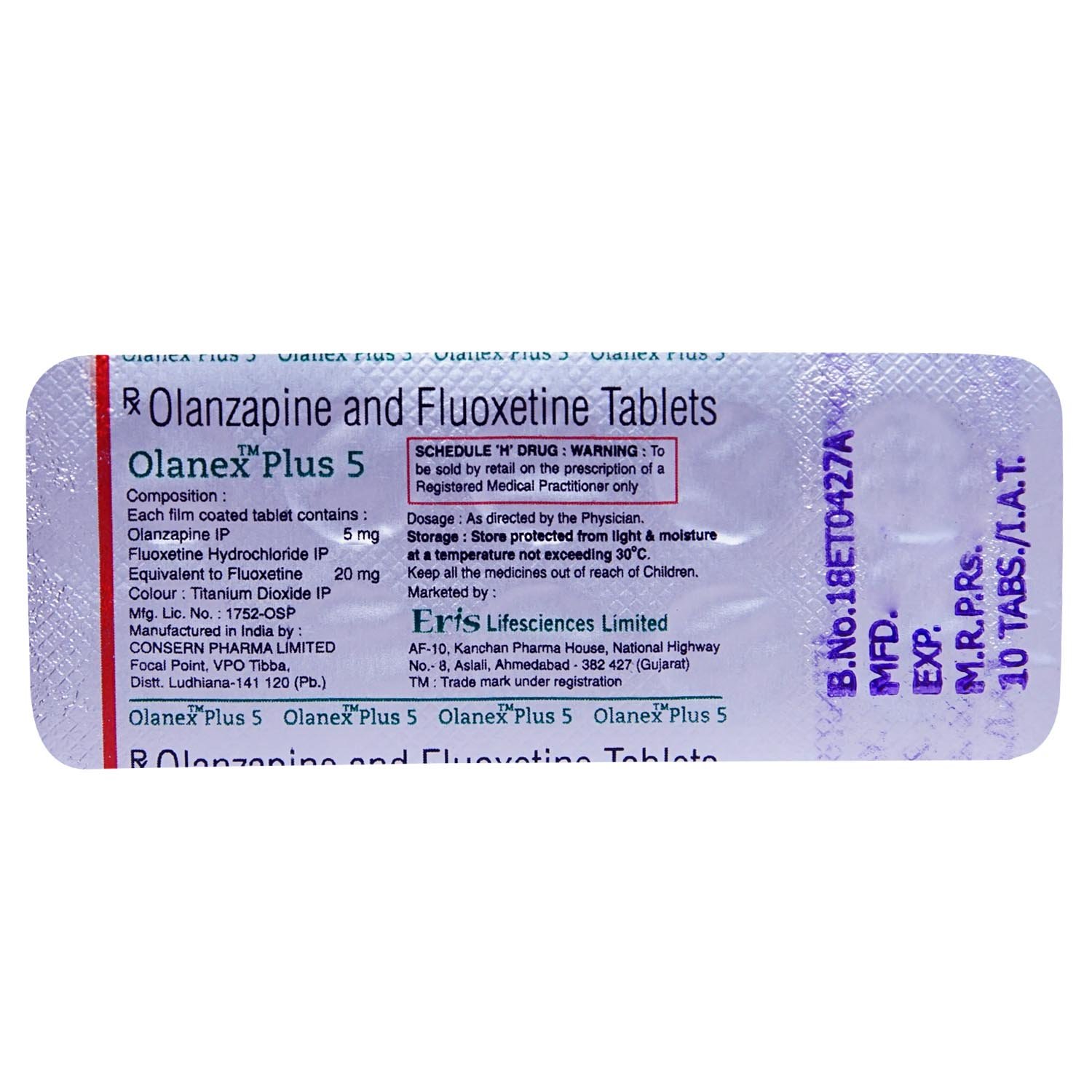Olanex Plus 5 Tablet 10's, Pack of 10 TabletS Olanex Plus 5 Tablet 10's, Pack of 10 TabletS