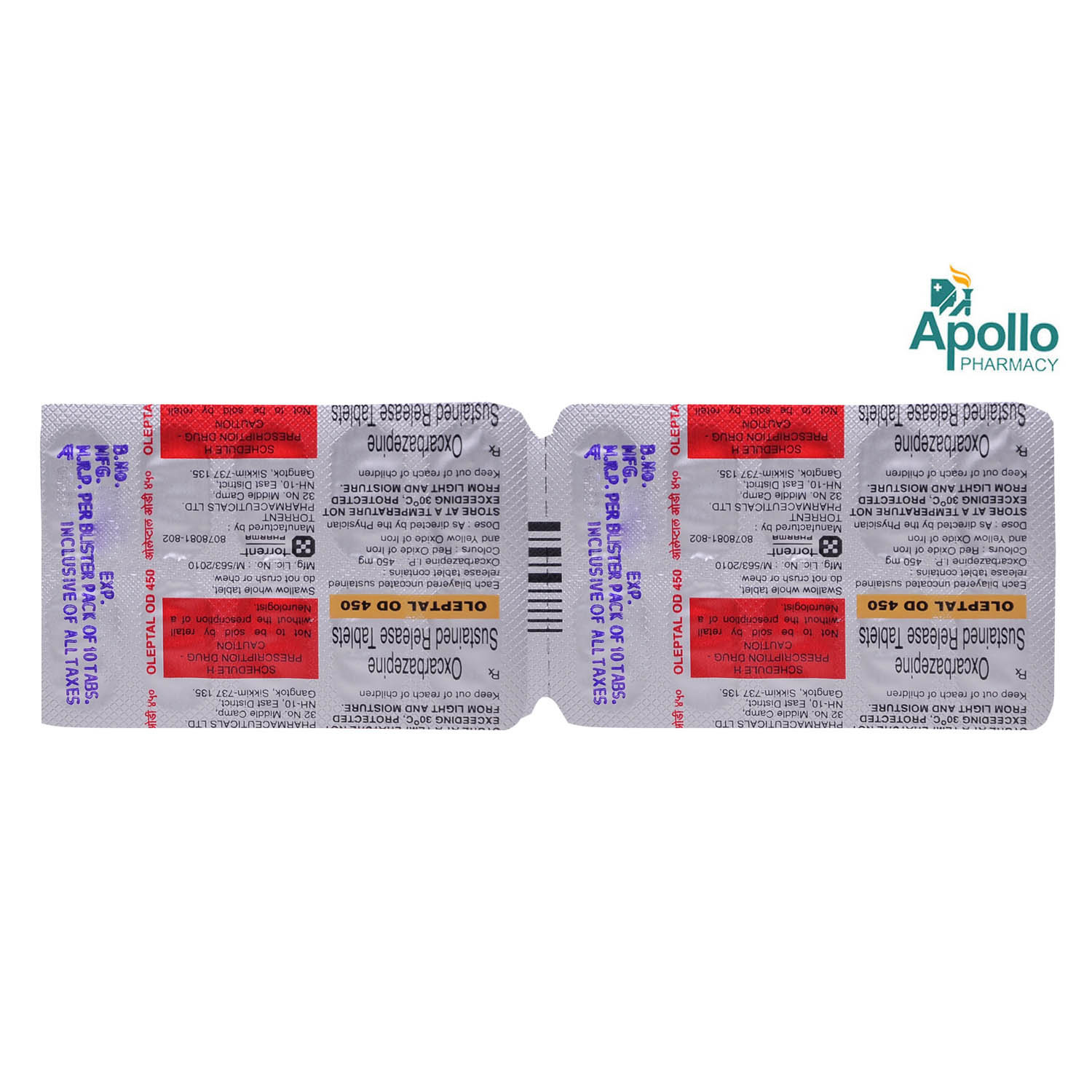 Oleptal OD 450 Tablet 10's, Pack of 10 TABLETS Oleptal OD 450 Tablet 10's, Pack of 10 TABLETS