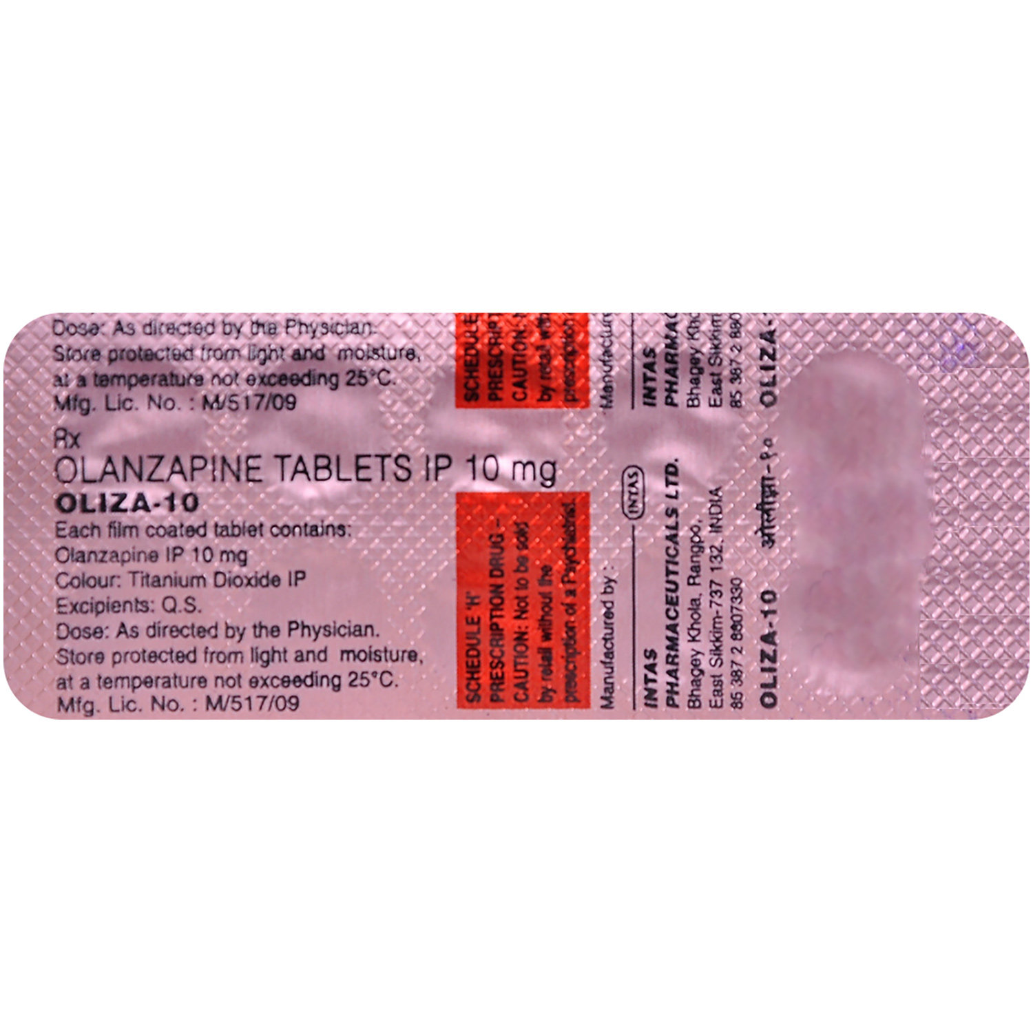 Oliza 10 Tablet 10's, Pack of 10 TABLETS Oliza 10 Tablet 10's, Pack of 10 TABLETS