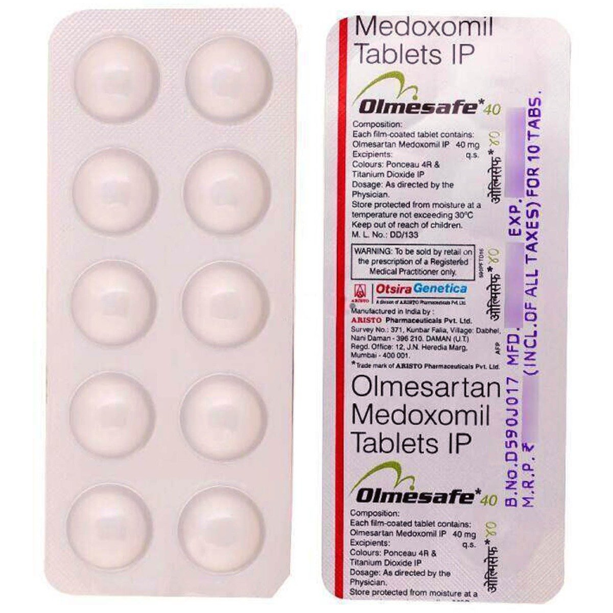Olmesafe 40 Tablet 10's, Pack of 10 TABLETS Olmesafe 40 Tablet 10's, Pack of 10 TABLETS