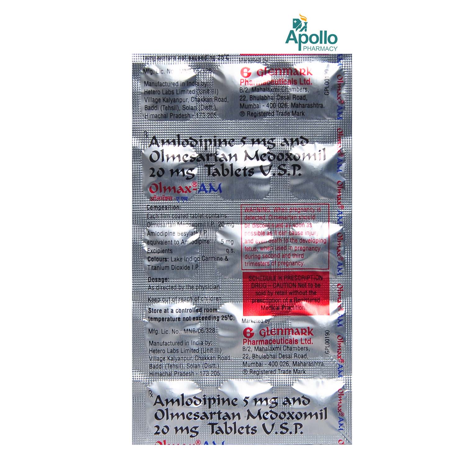 Olmax AM Tablet 15's, Pack of 15 TABLETS Olmax AM Tablet 15's, Pack of 15 TABLETS
